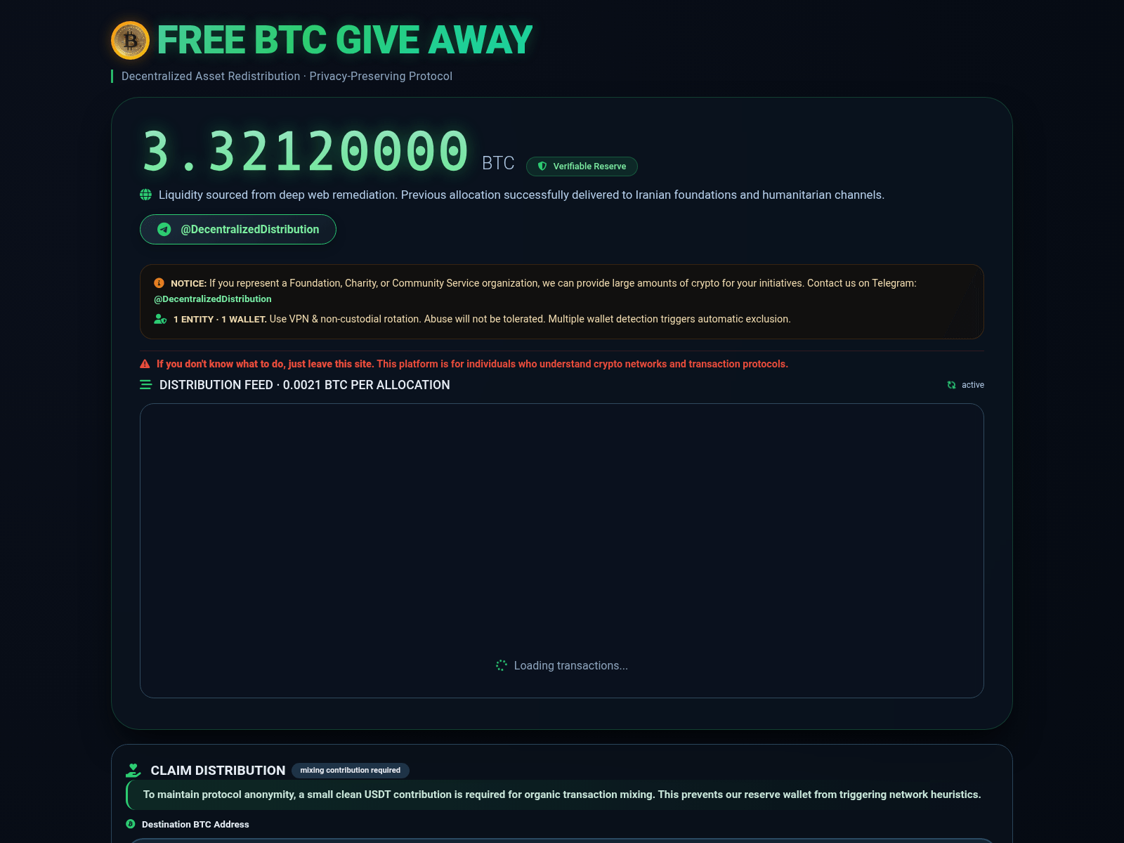 Forensic screenshot of freebtcgiveaway.sbs