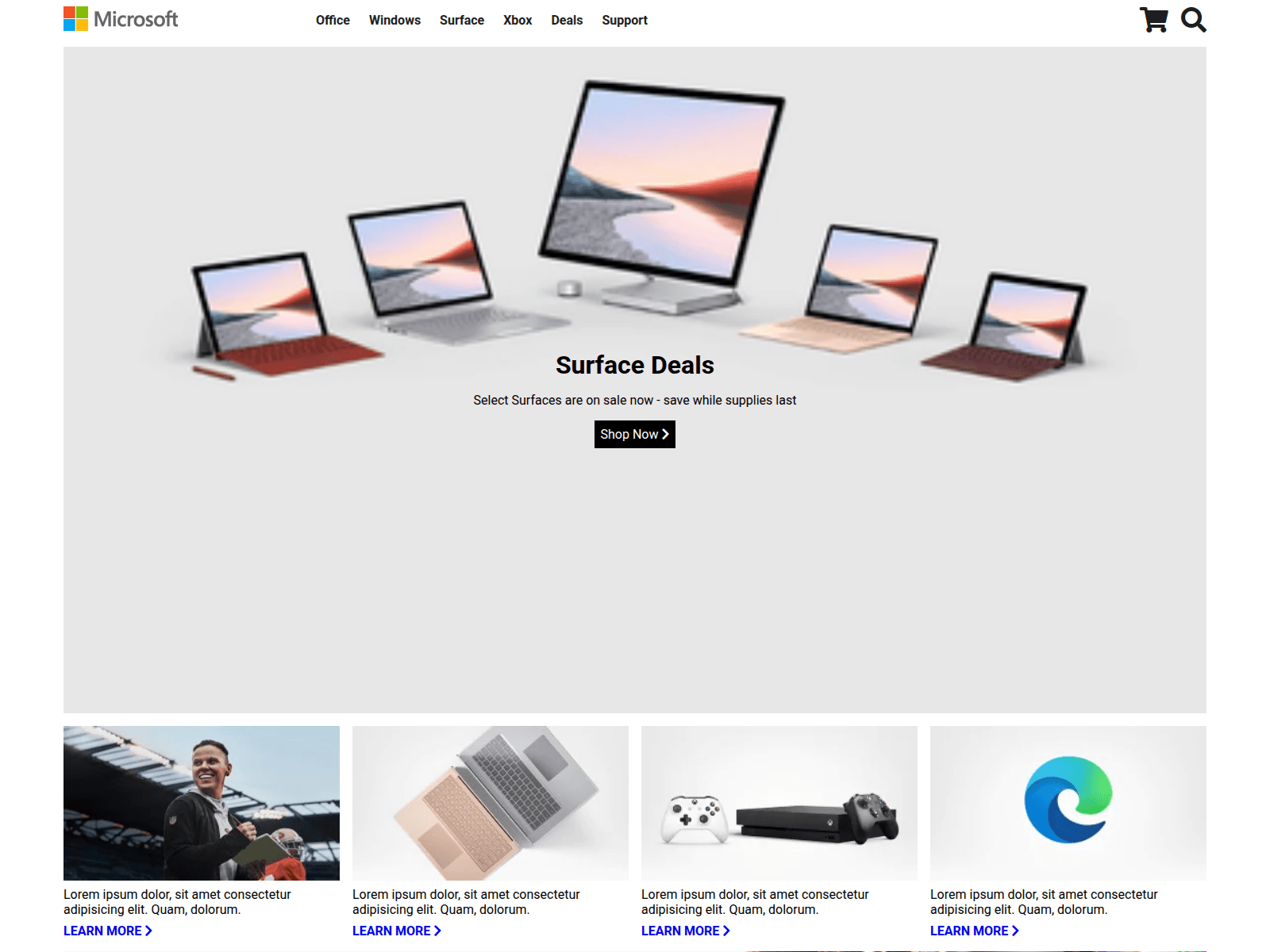 Forensic screenshot of microsoft-clone-neon.vercel.app