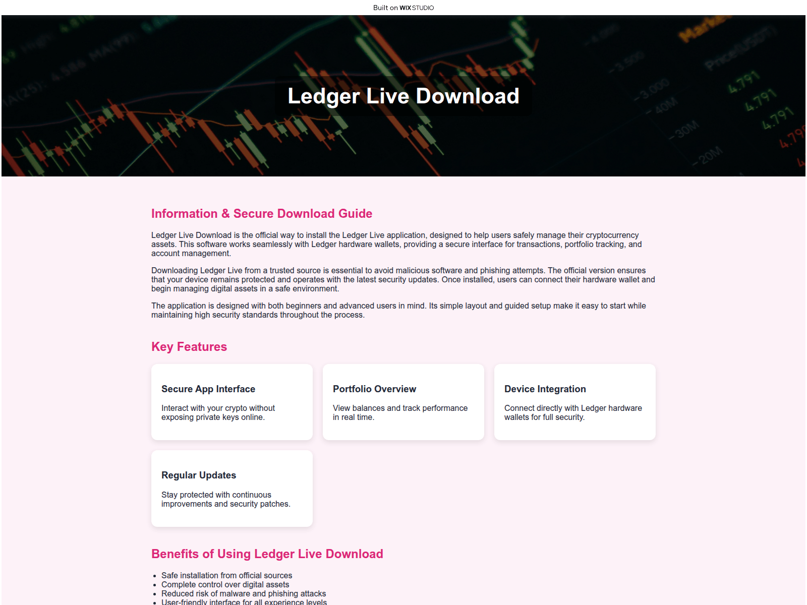 Forensic screenshot of liveio-download.wixstudio.com