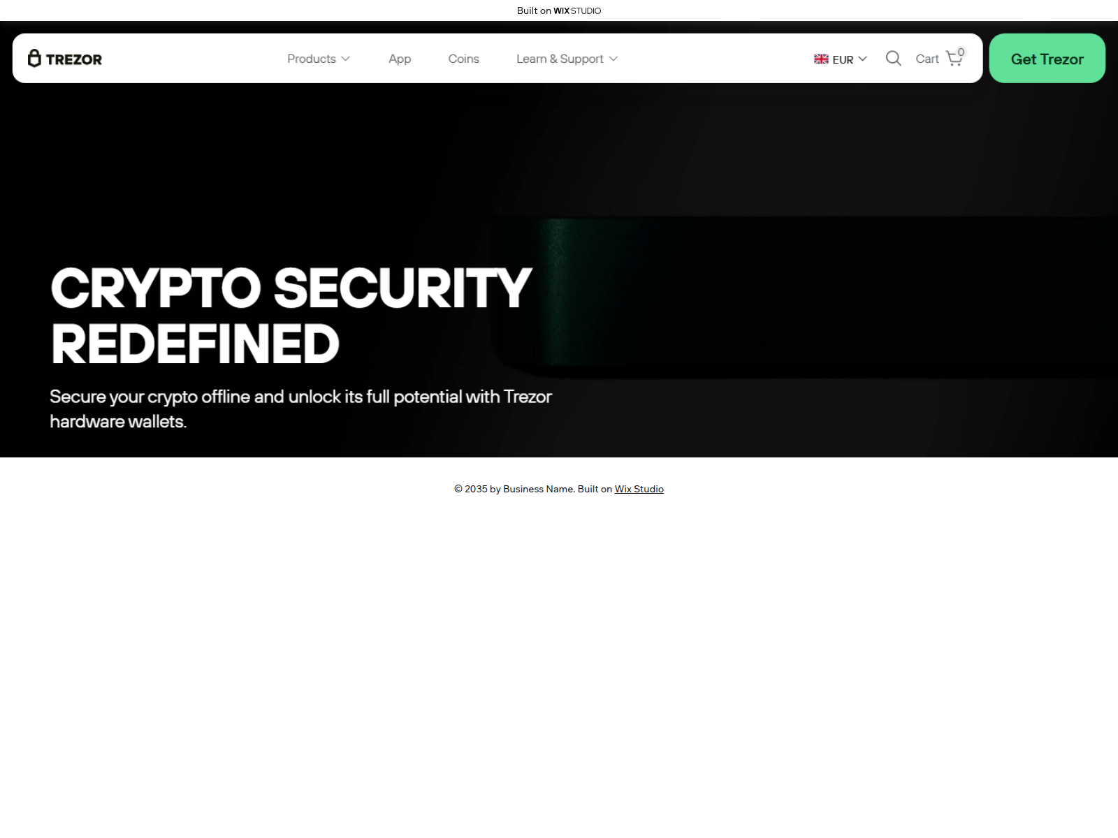 Forensic screenshot of suit-trexer.wixstudio.com