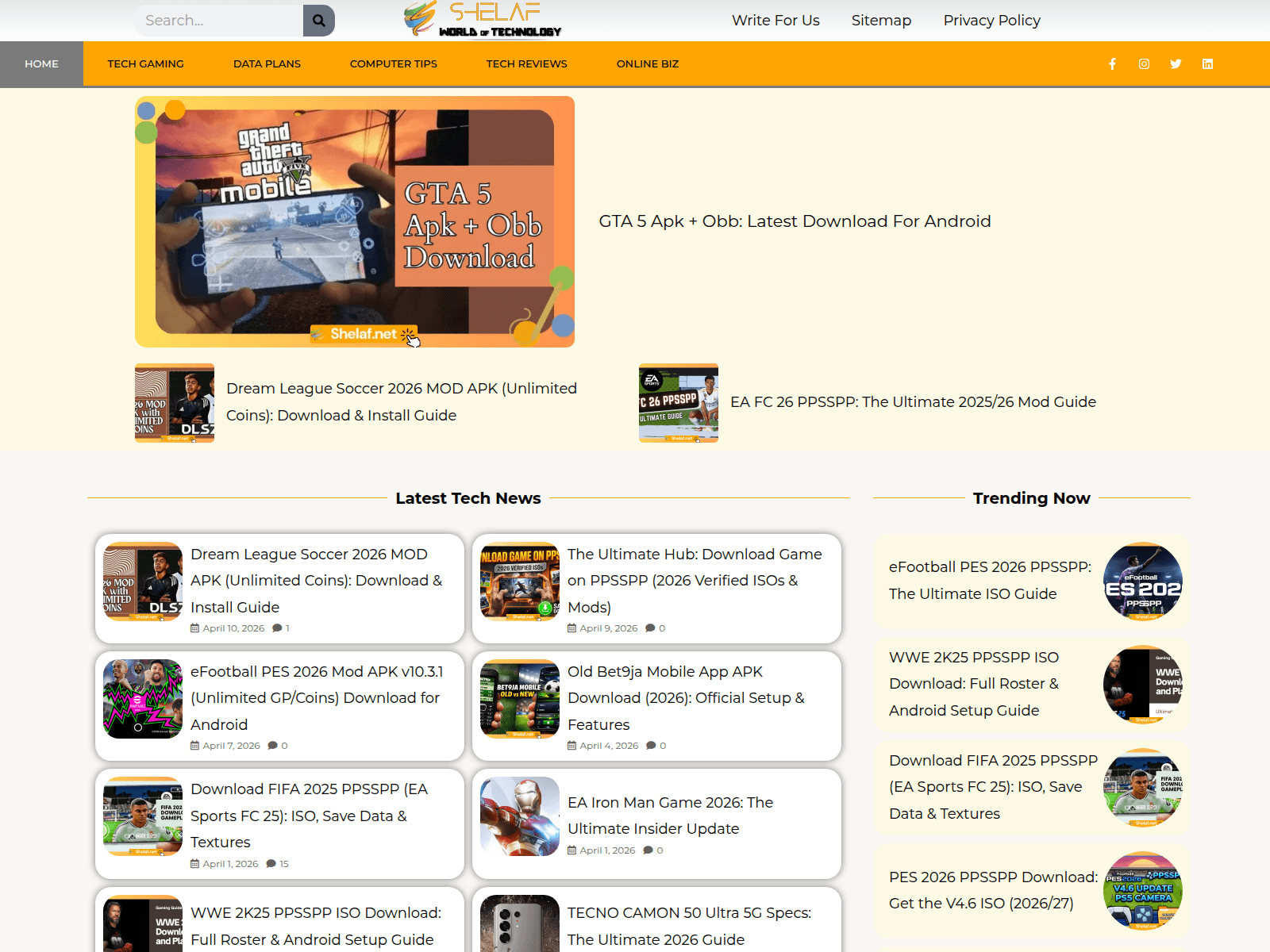 Screenshot of shelaf.net