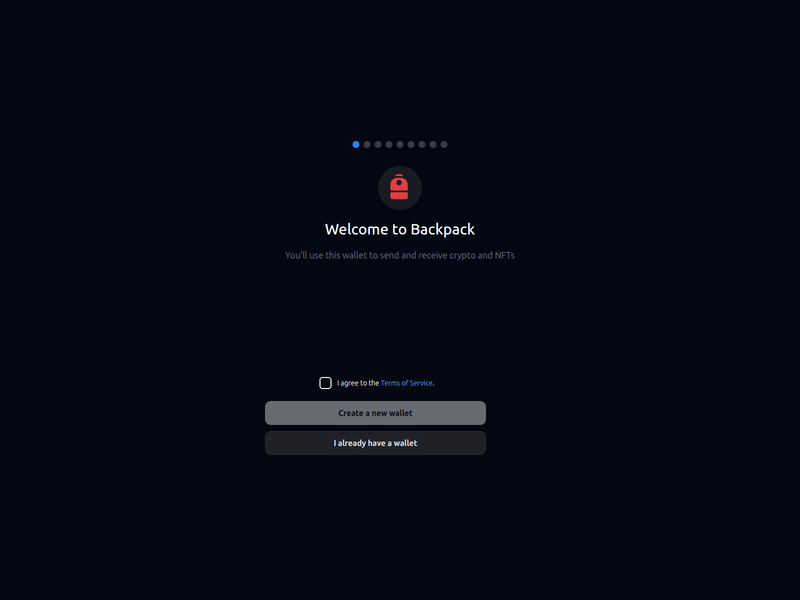 Forensic screenshot of www.backpackwallet.xyz