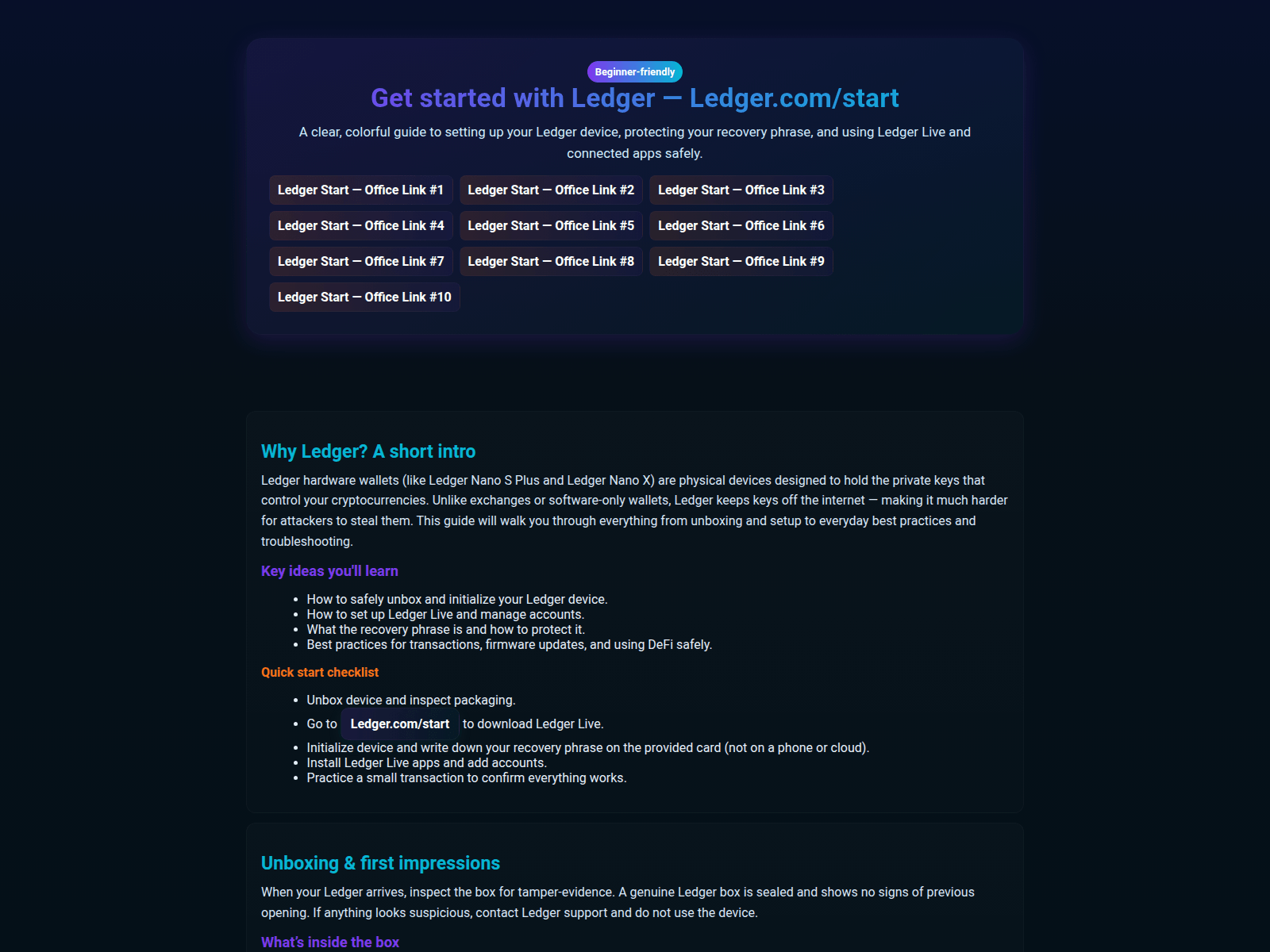 Forensic screenshot of io-ledegr-started.pages.dev