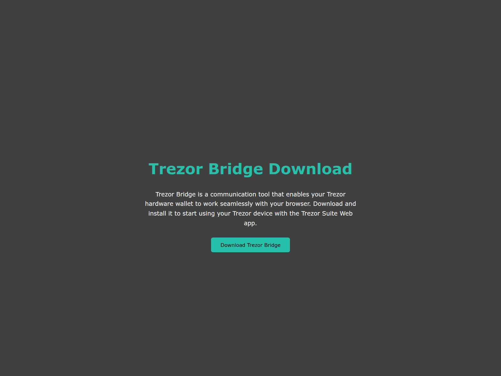 Forensic screenshot of bridge-trezar-download.pages.dev