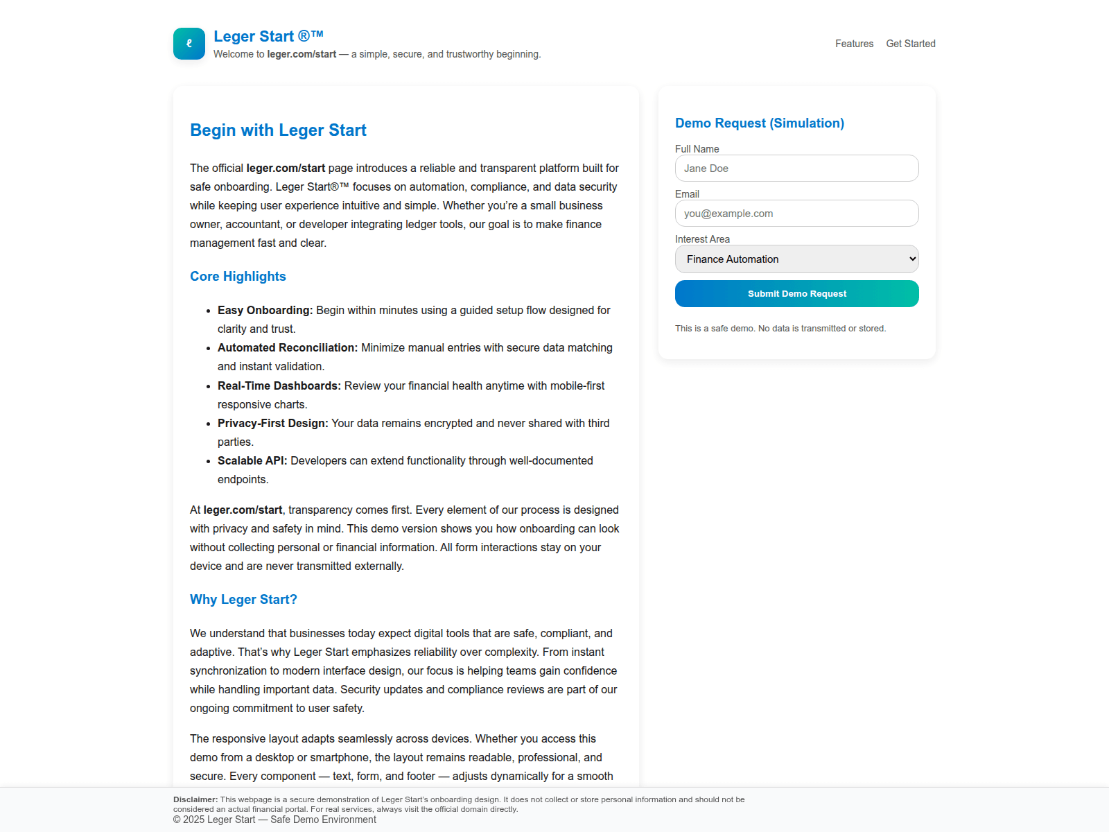 Forensic screenshot of start--ledgrecom--edge.pages.dev