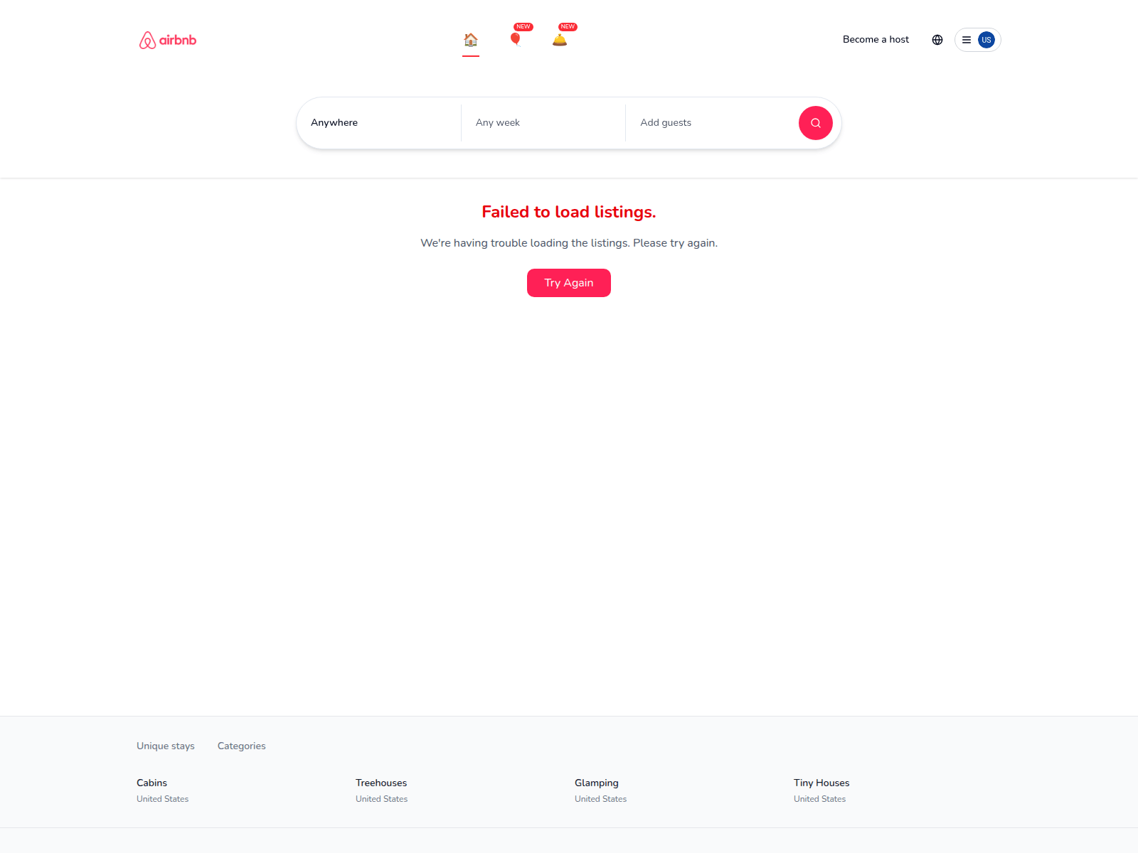 Forensic screenshot of airbnb-clone-eosin-sigma.vercel.app