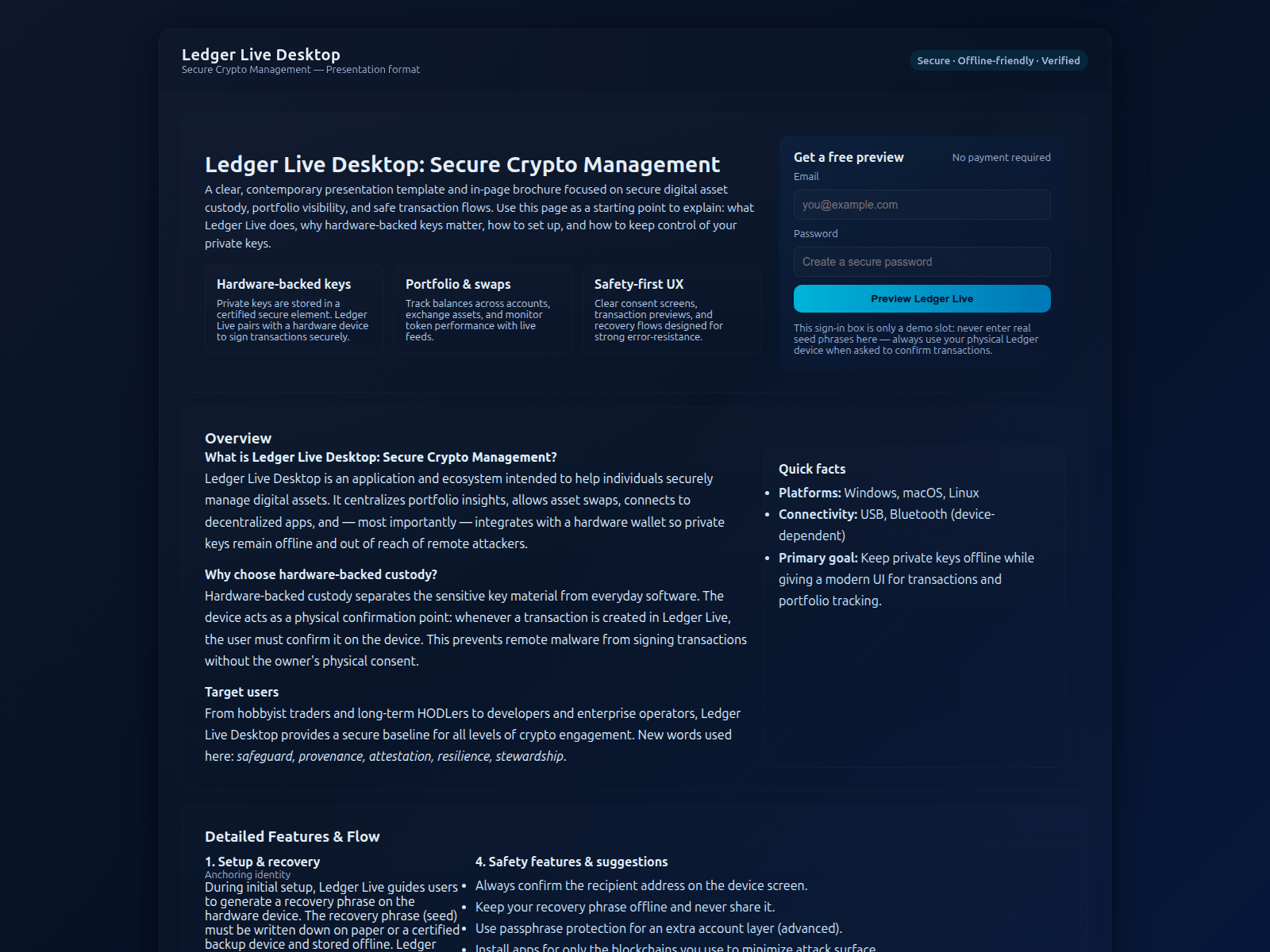 Forensic screenshot of desktop-live-ledzarr.pages.dev