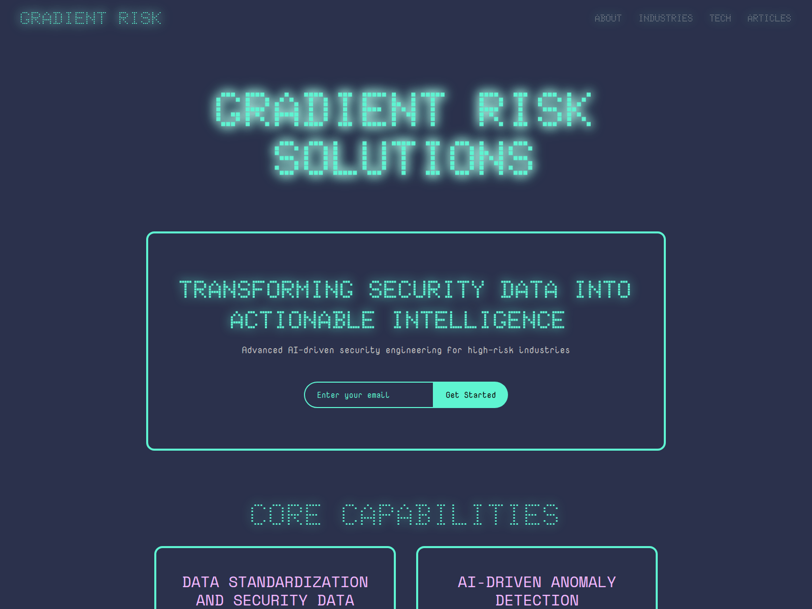 Forensic screenshot of gradientrisk.pages.dev