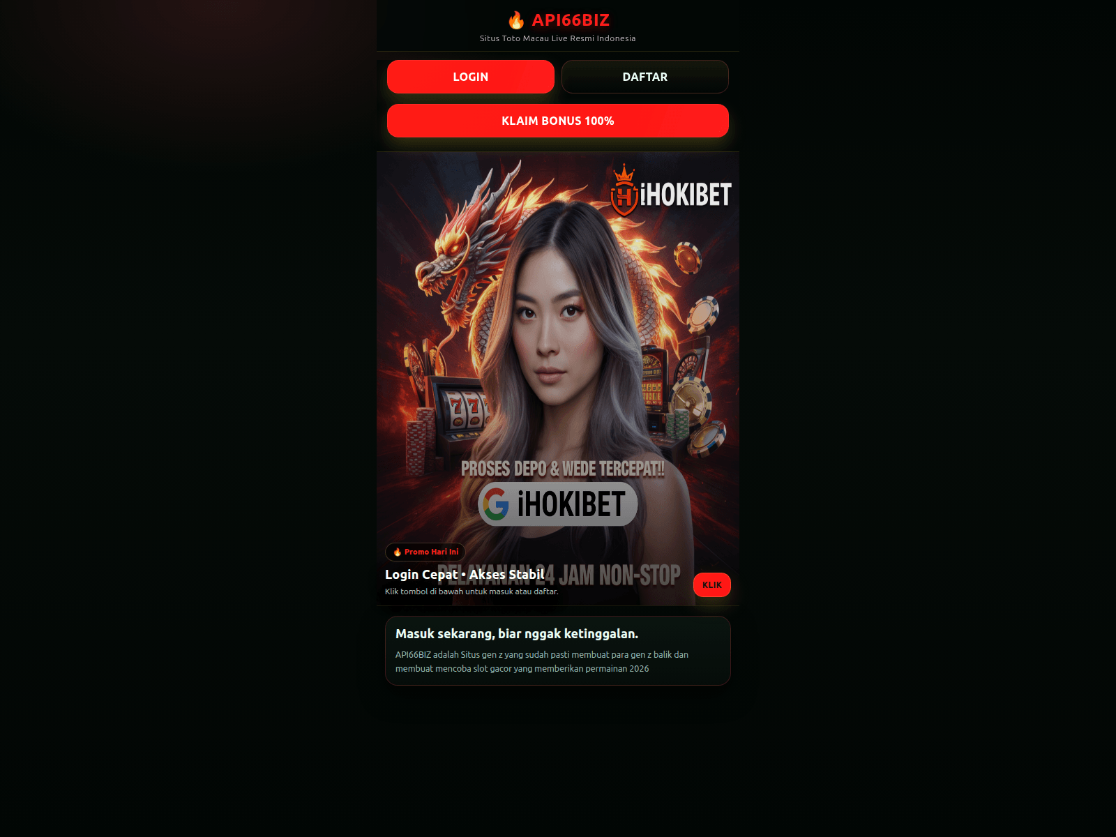 Screenshot of api66biz.cyou