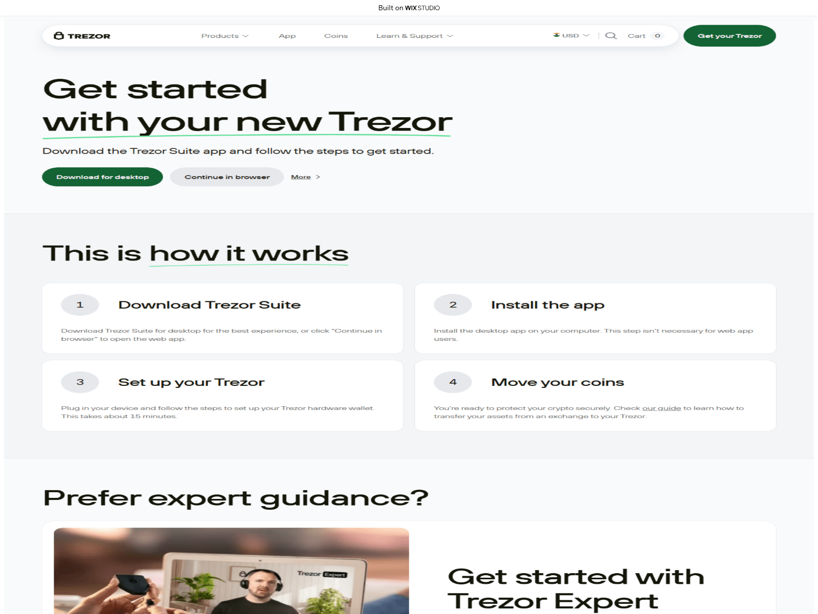 的截图 get-trezo-bridge.wixstudio.com