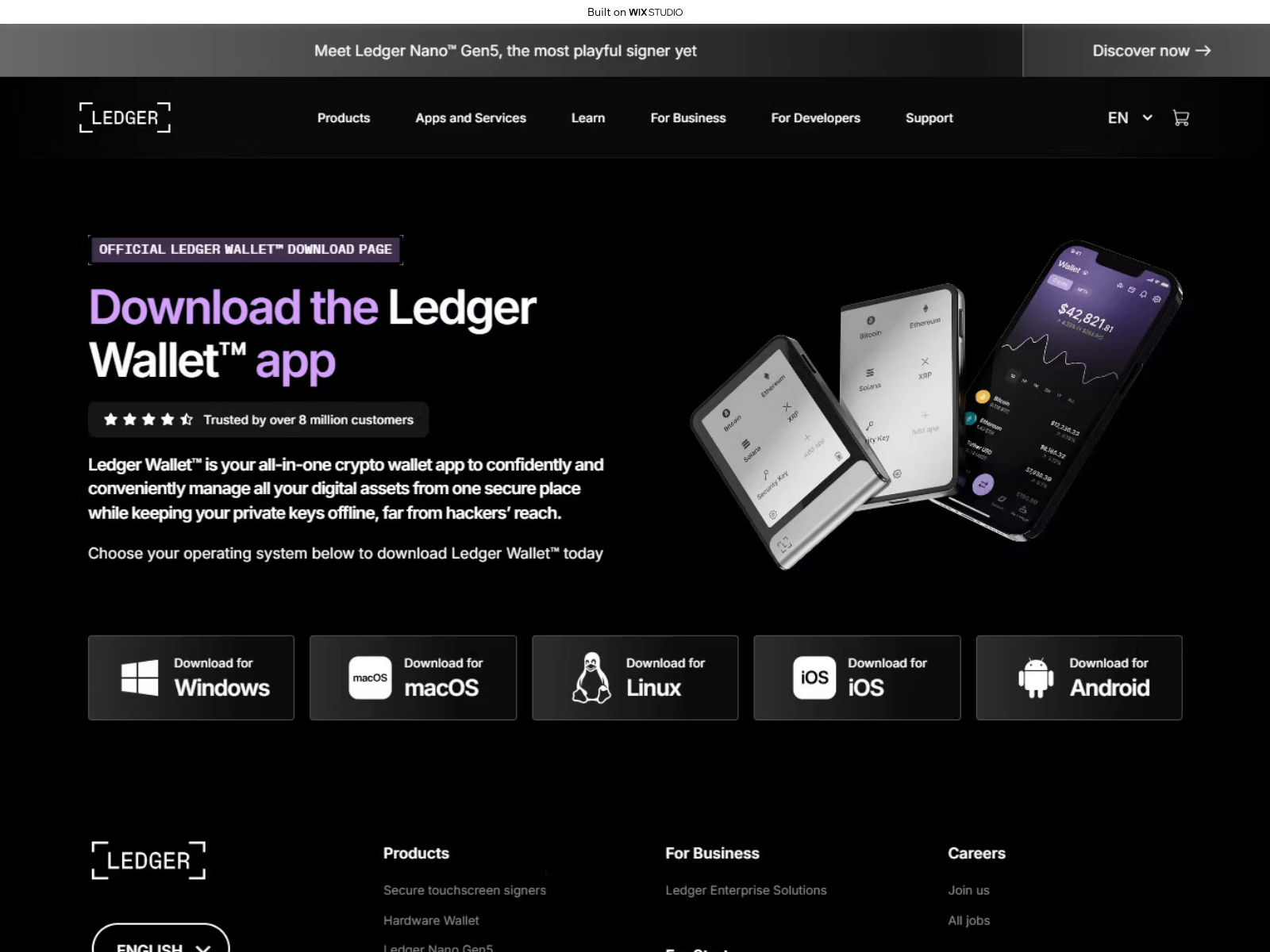 Screenshot of live-ledggr.wixstudio.com