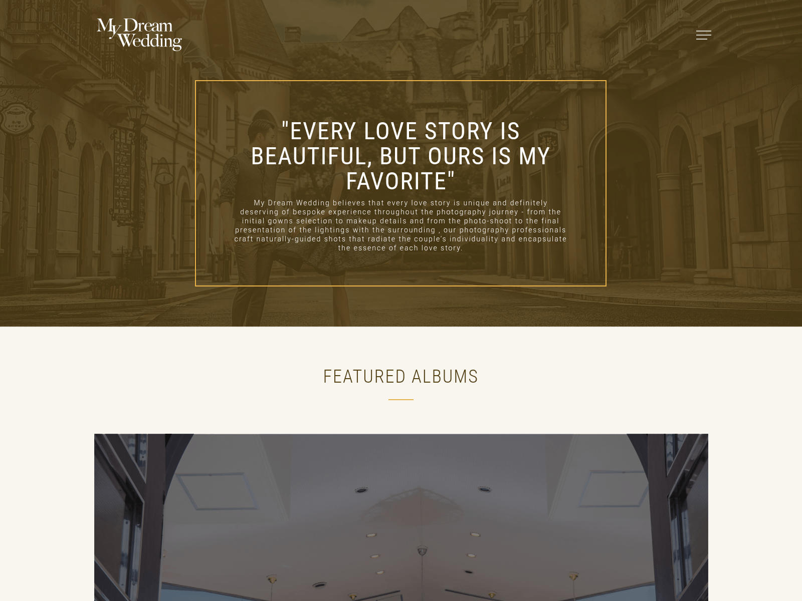 Screenshot of mydreamwedding.com.sg