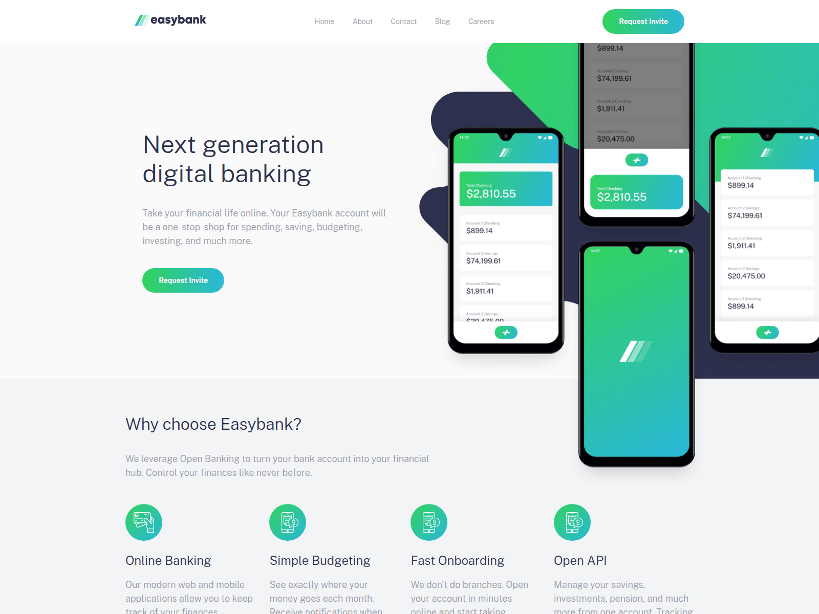 Screenshot von fem-easy-bank-mu.vercel.app