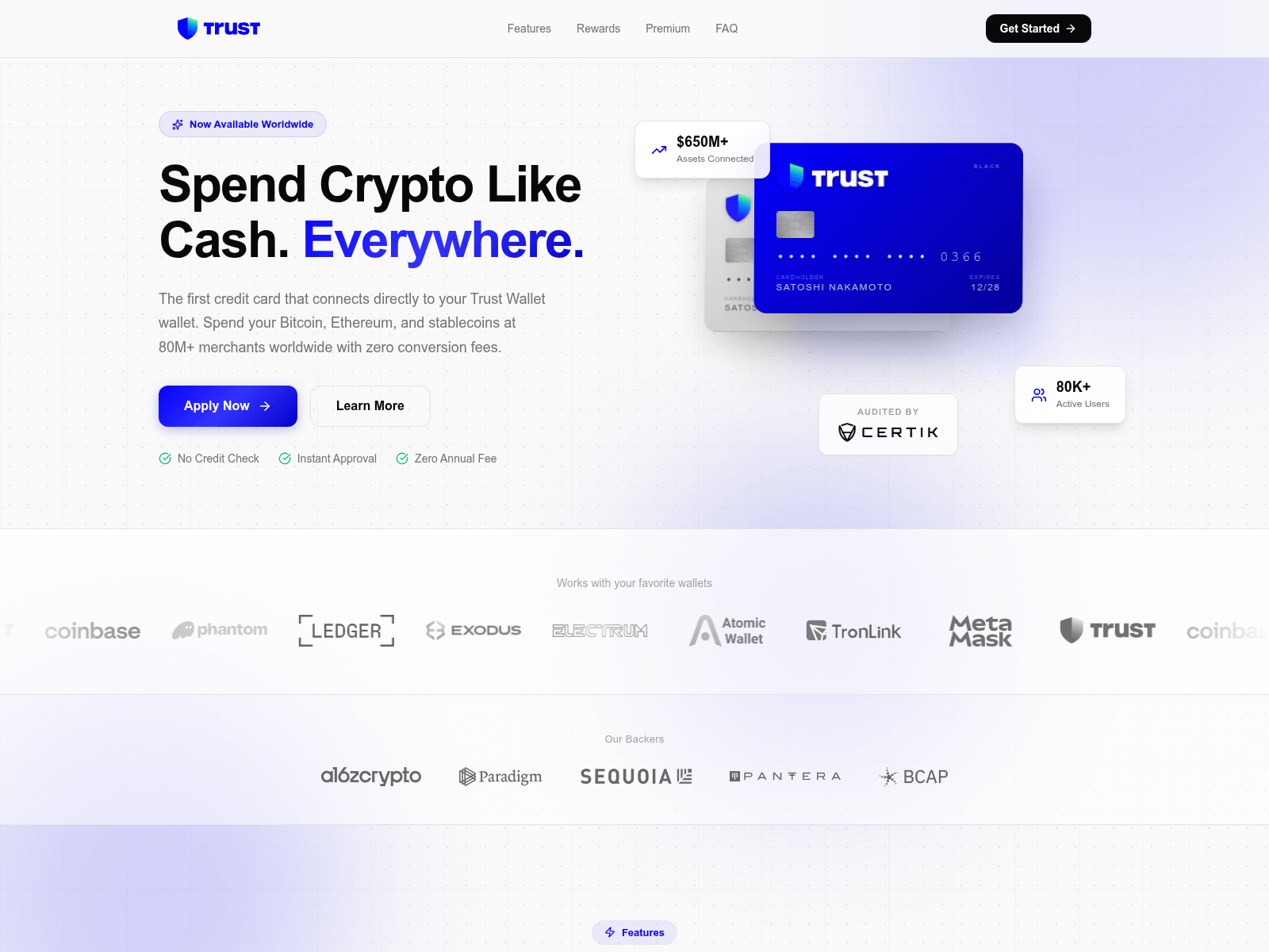 Screenshot of trustwallet.org-cards.app