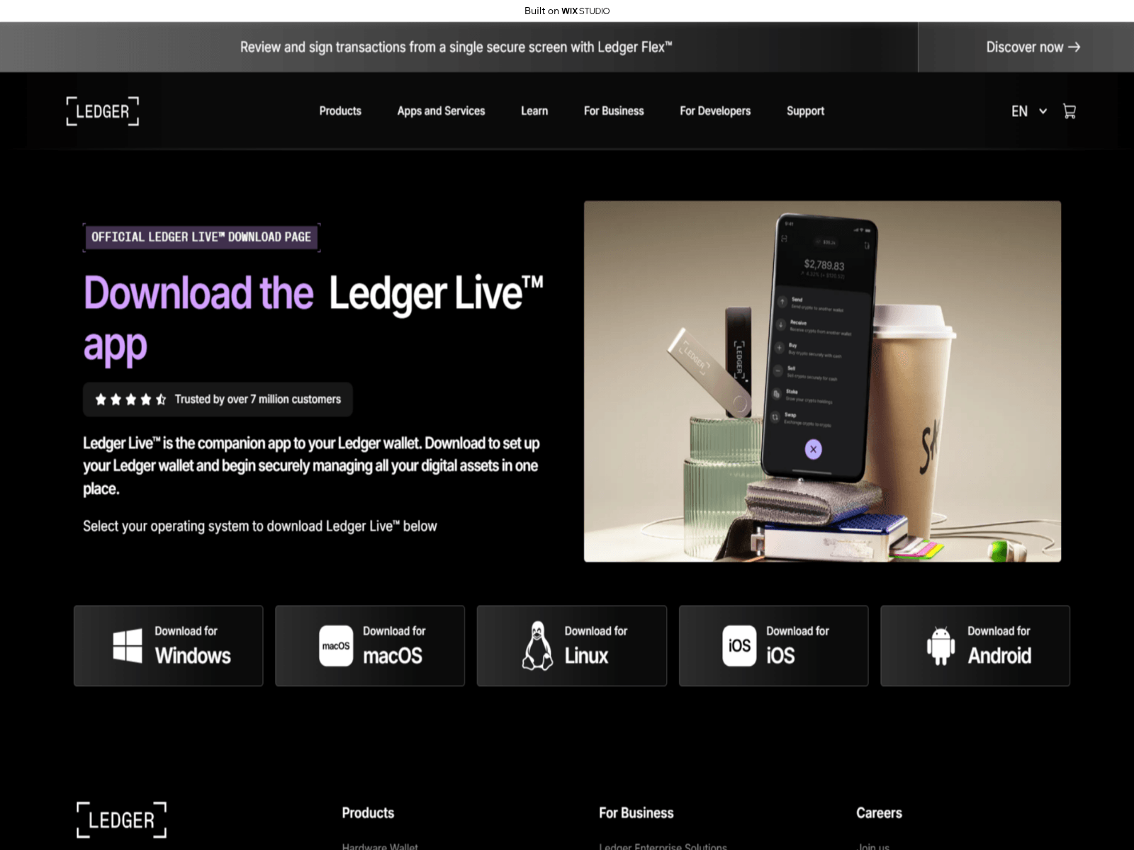 Screenshot of getledgestart.wixstudio.com