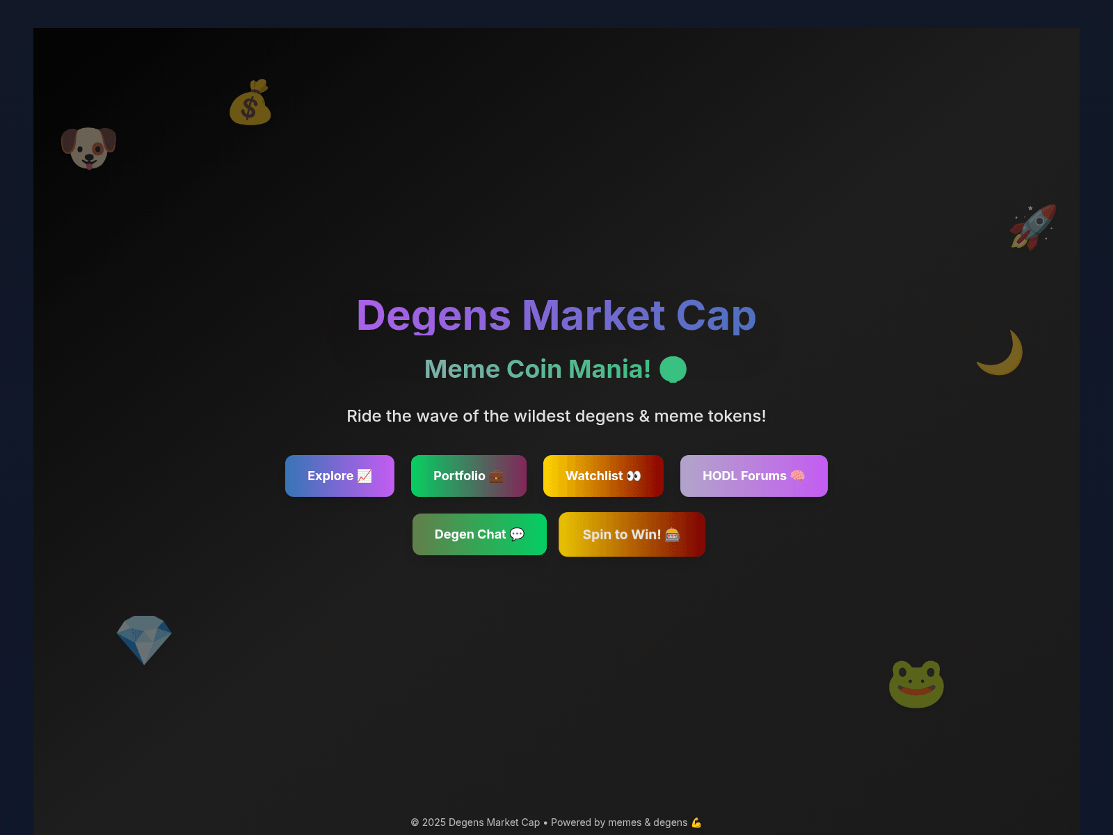 Screenshot of degens-marketcap.top