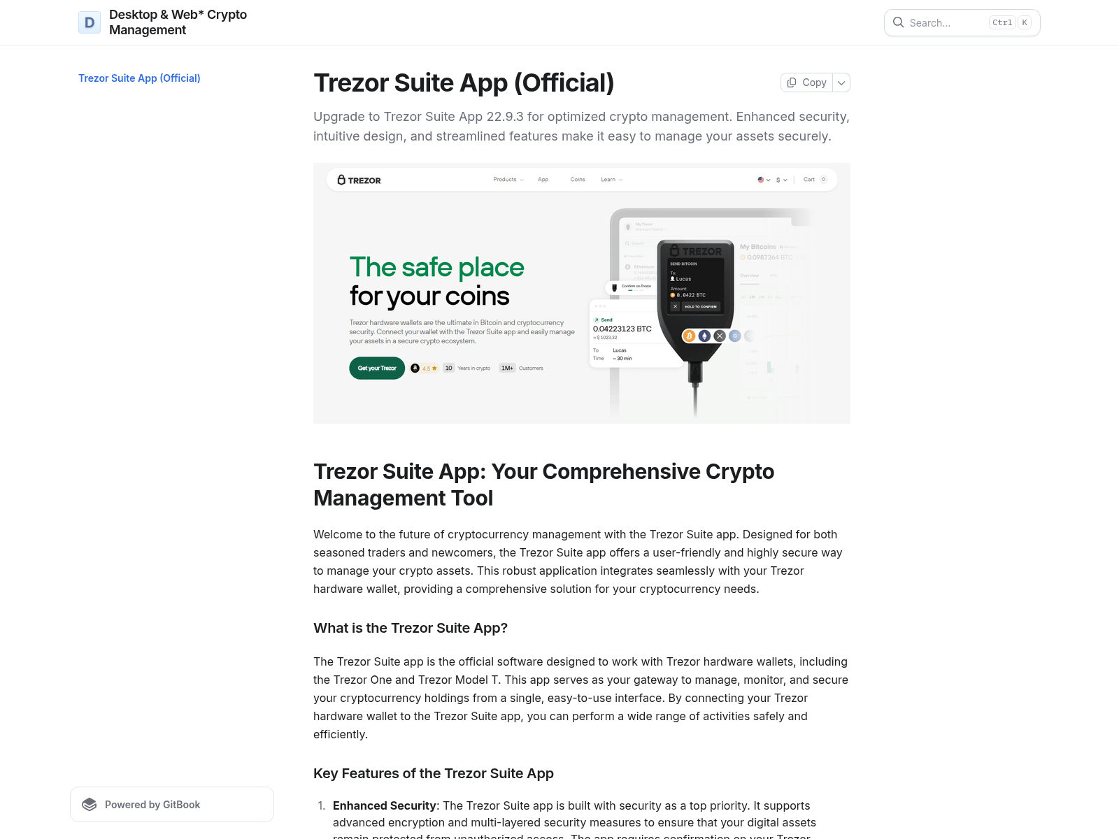 Screenshot of app-io--trezr.gitbook.io