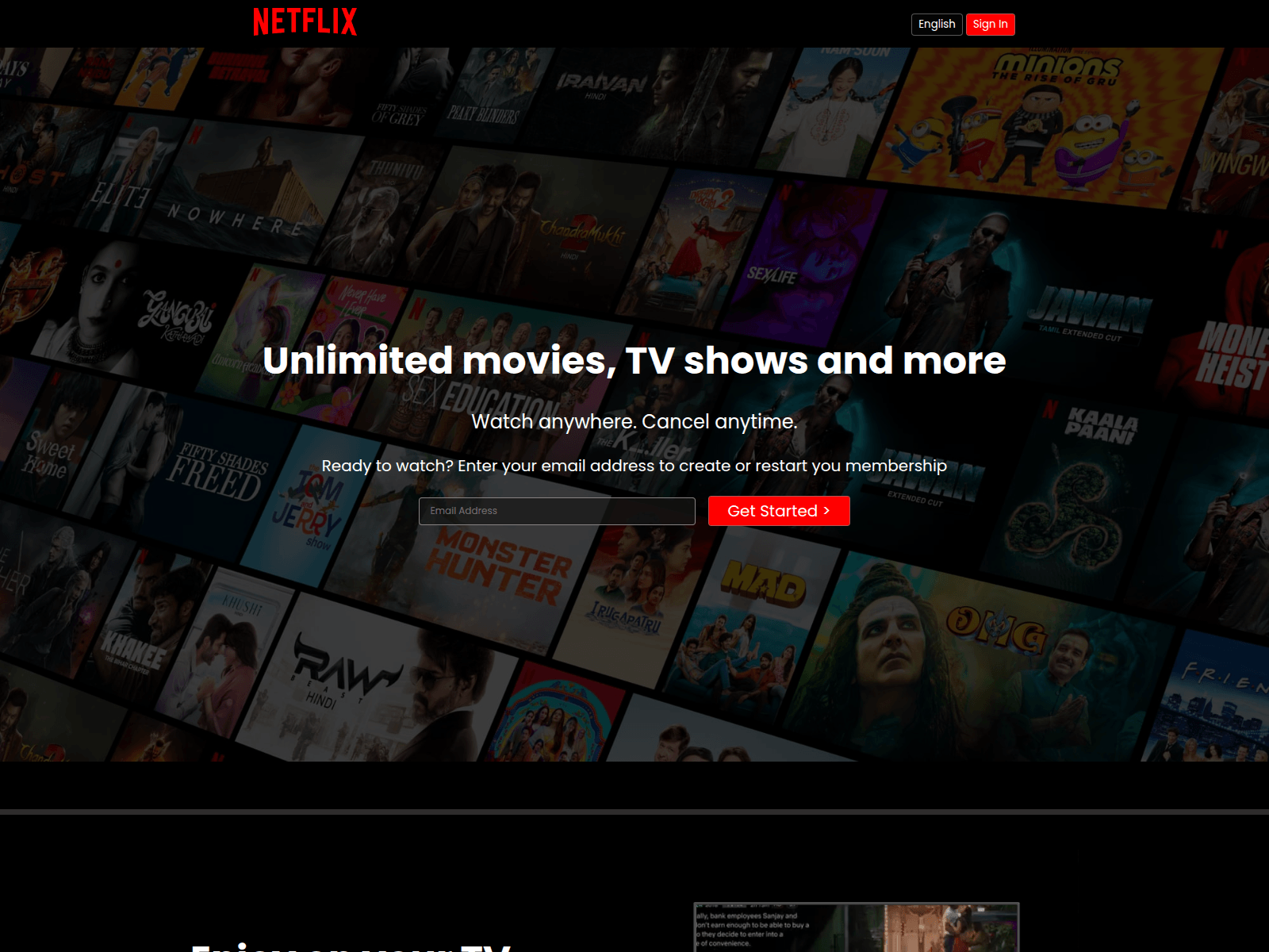 Screenshot von netlfix-clone-one.vercel.app