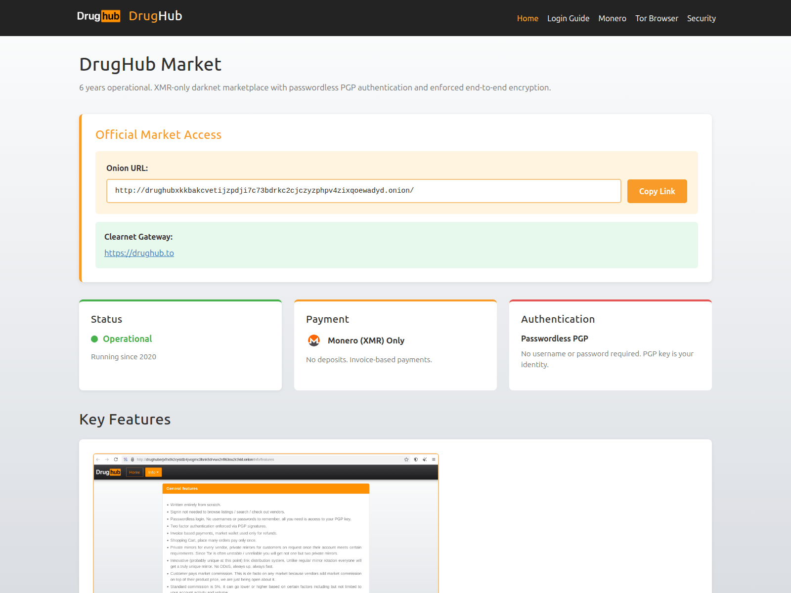 Screenshot of drughub.to