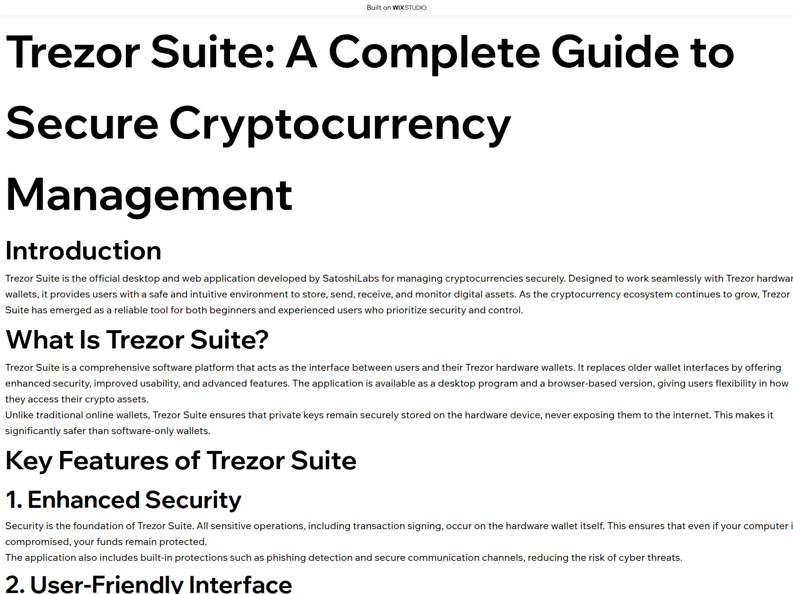 Screenshot of platform-trexio.wixstudio.com