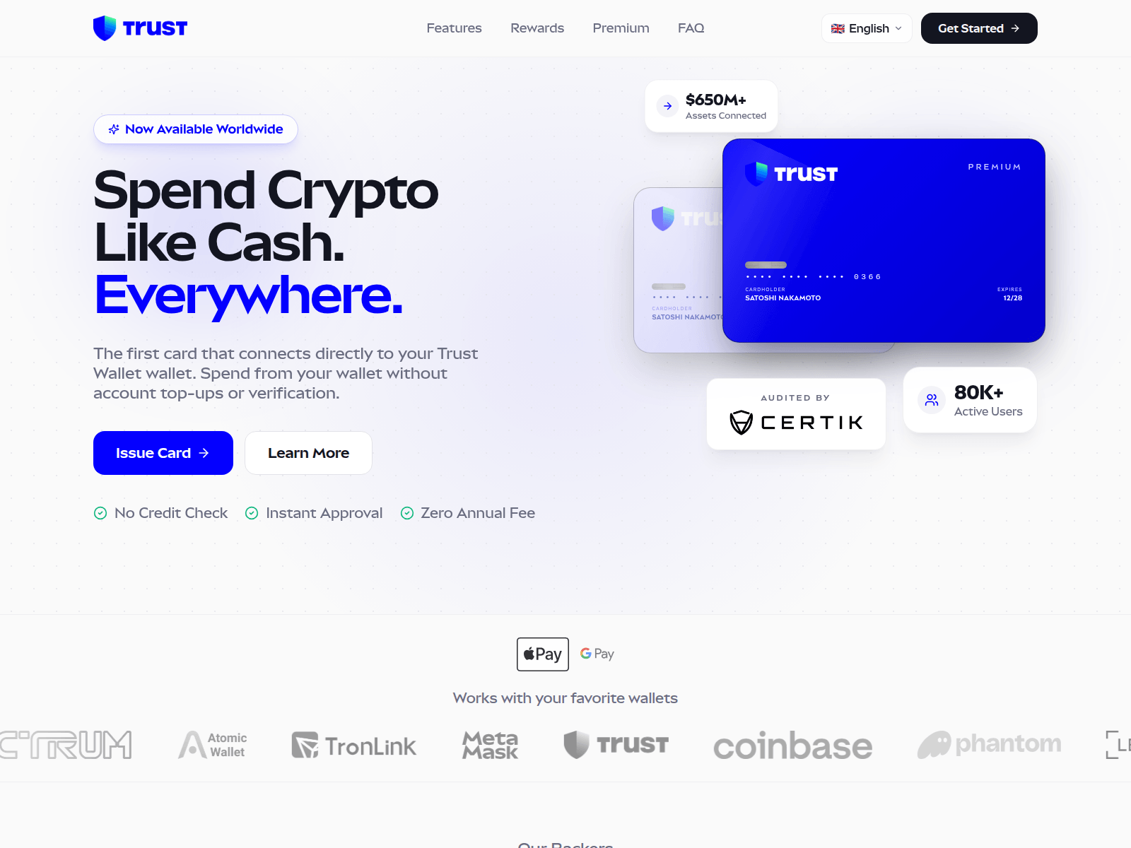 Screenshot of trustcard.fi
