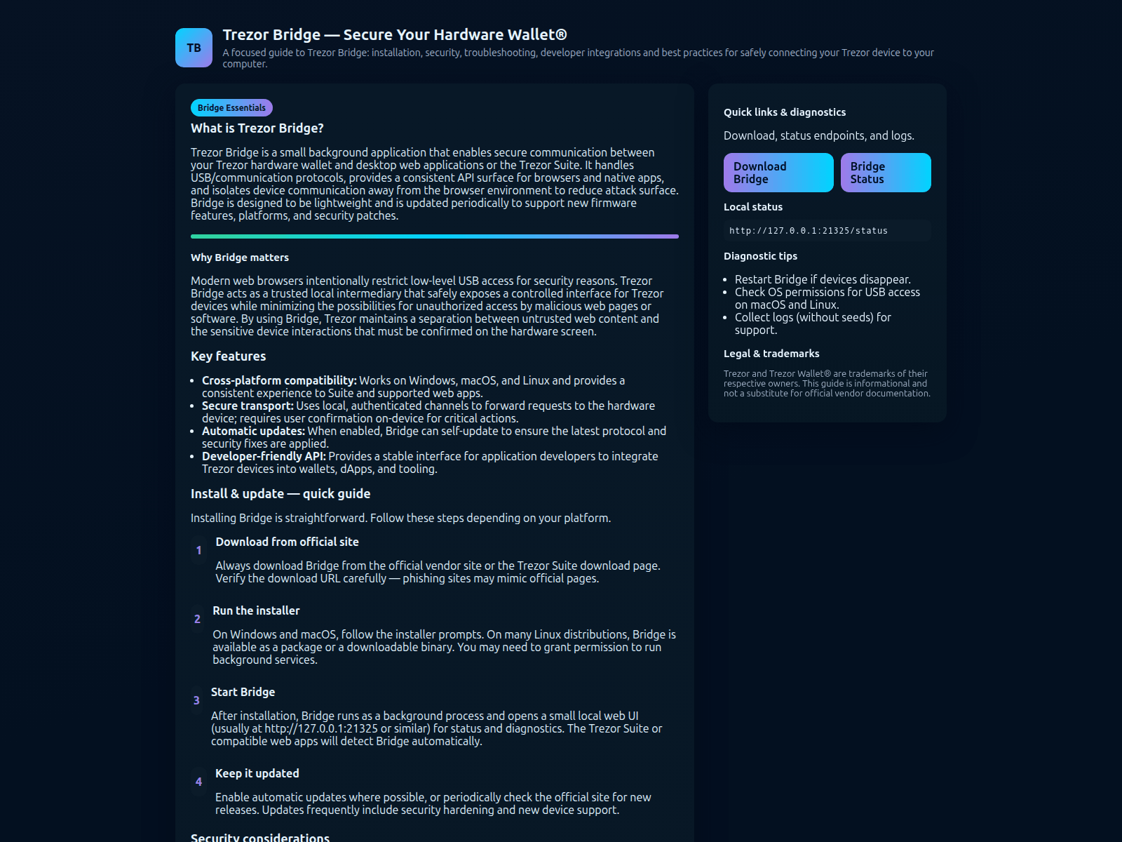 Screenshot of guide-briedg-trezr.pages.dev