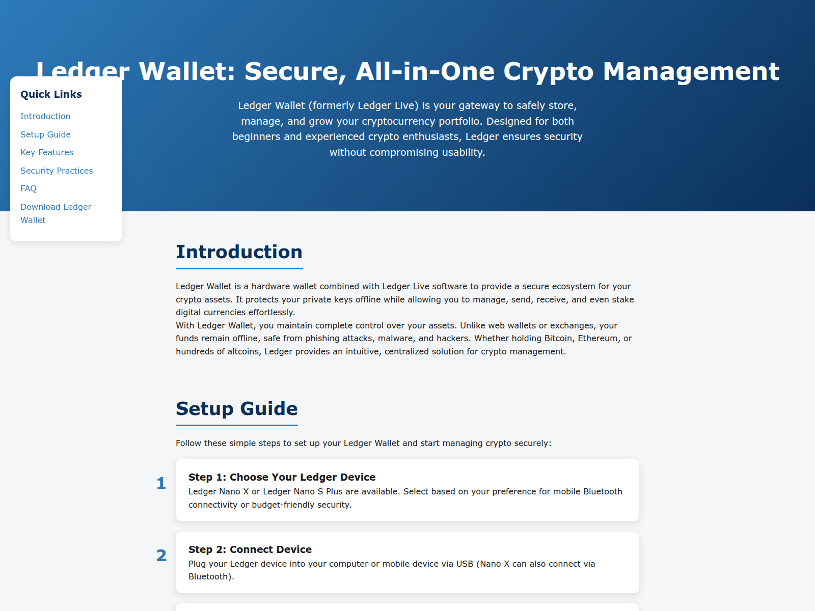 Screenshot of wallet-ldgr.pages.dev