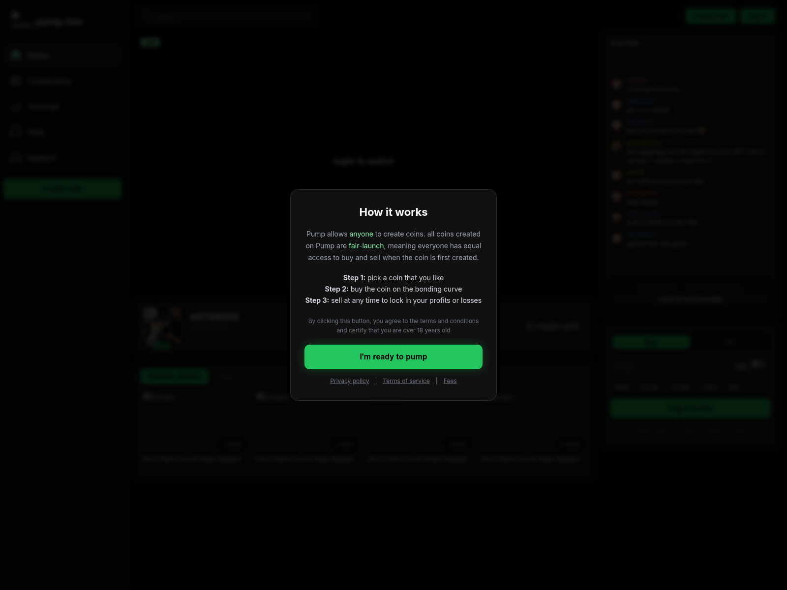 Screenshot of pump-gui.fun