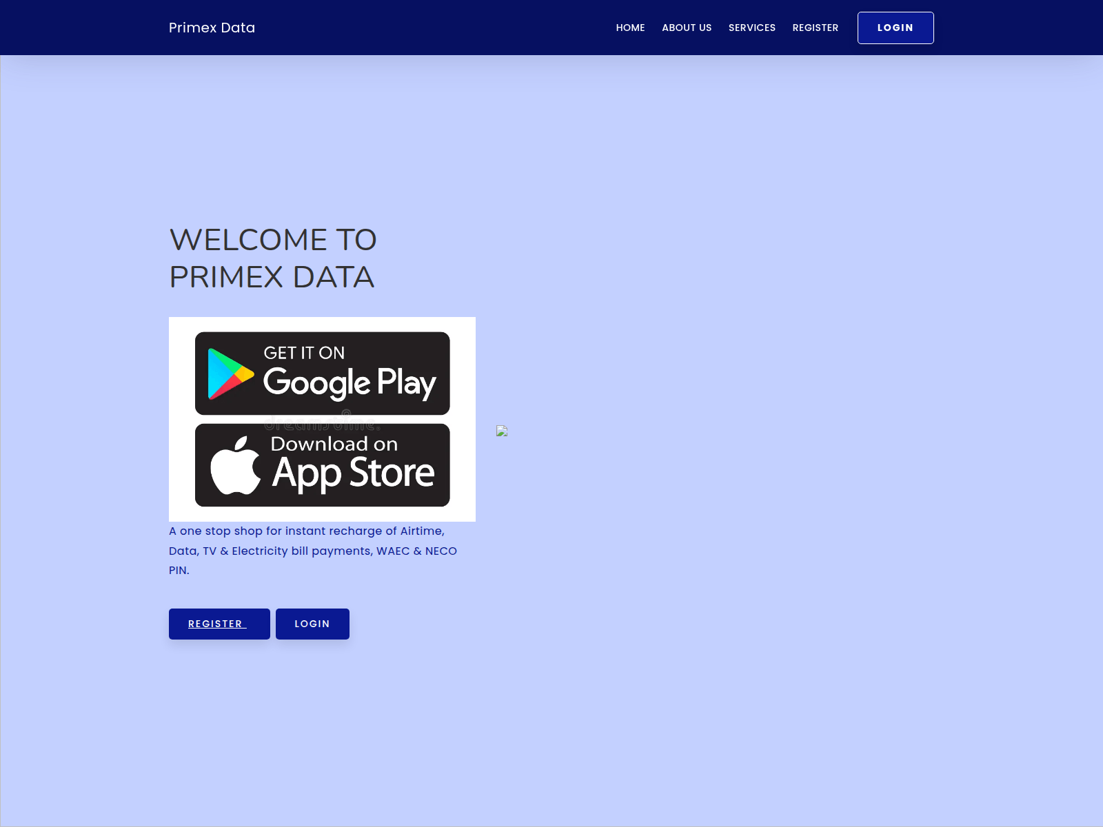 Screenshot of primexdata.com.ng