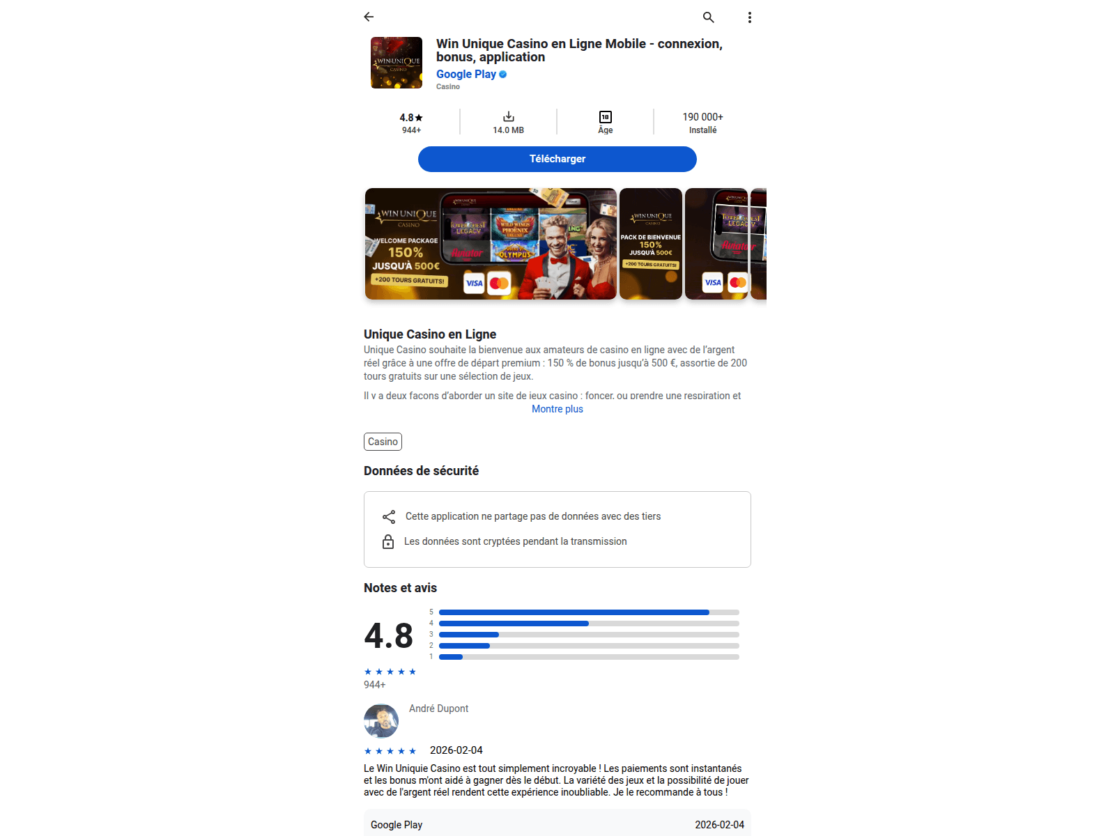 Знімок екрана casino-win-unique1.com