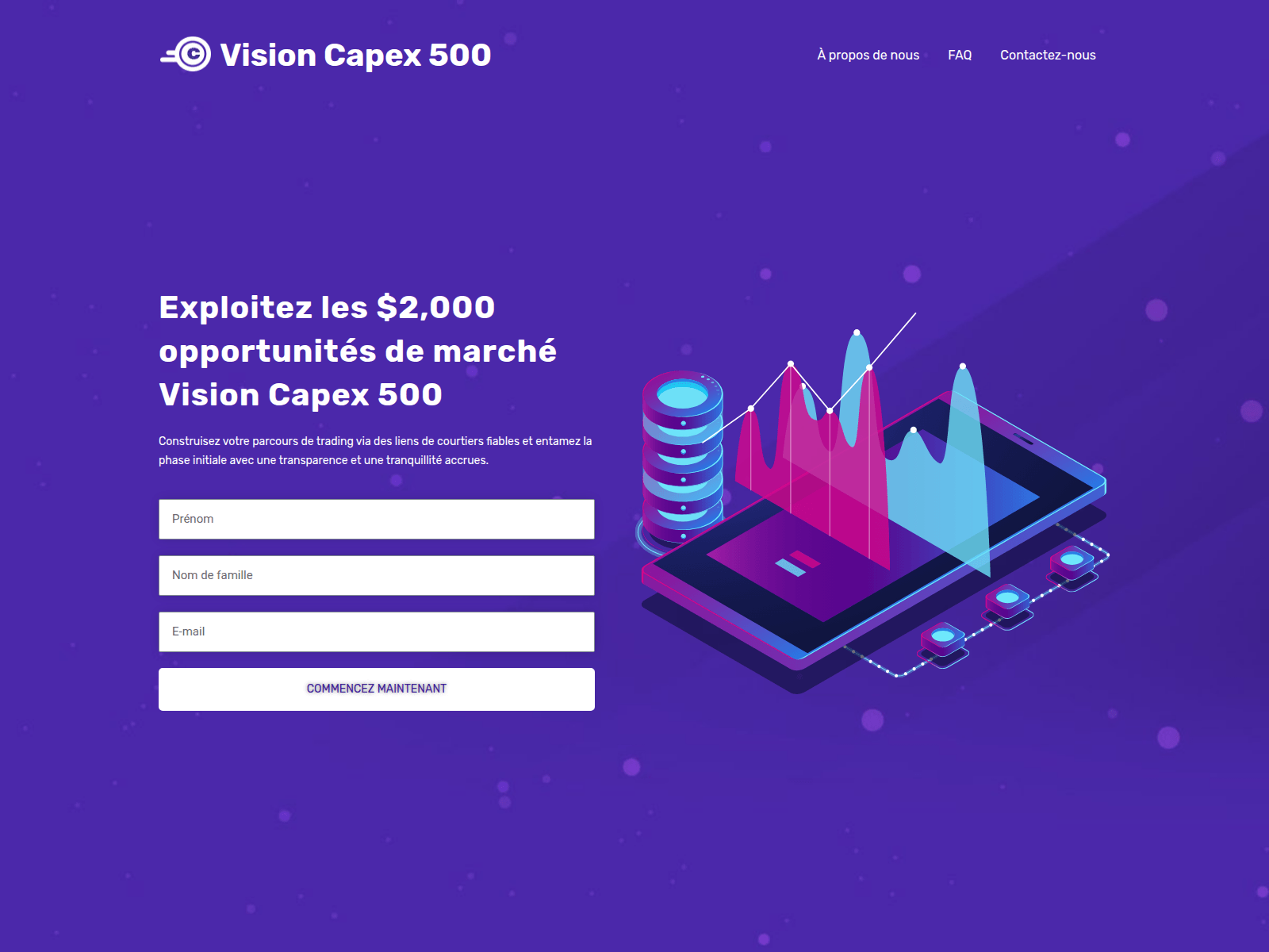 Screenshot of visioncapex500.com