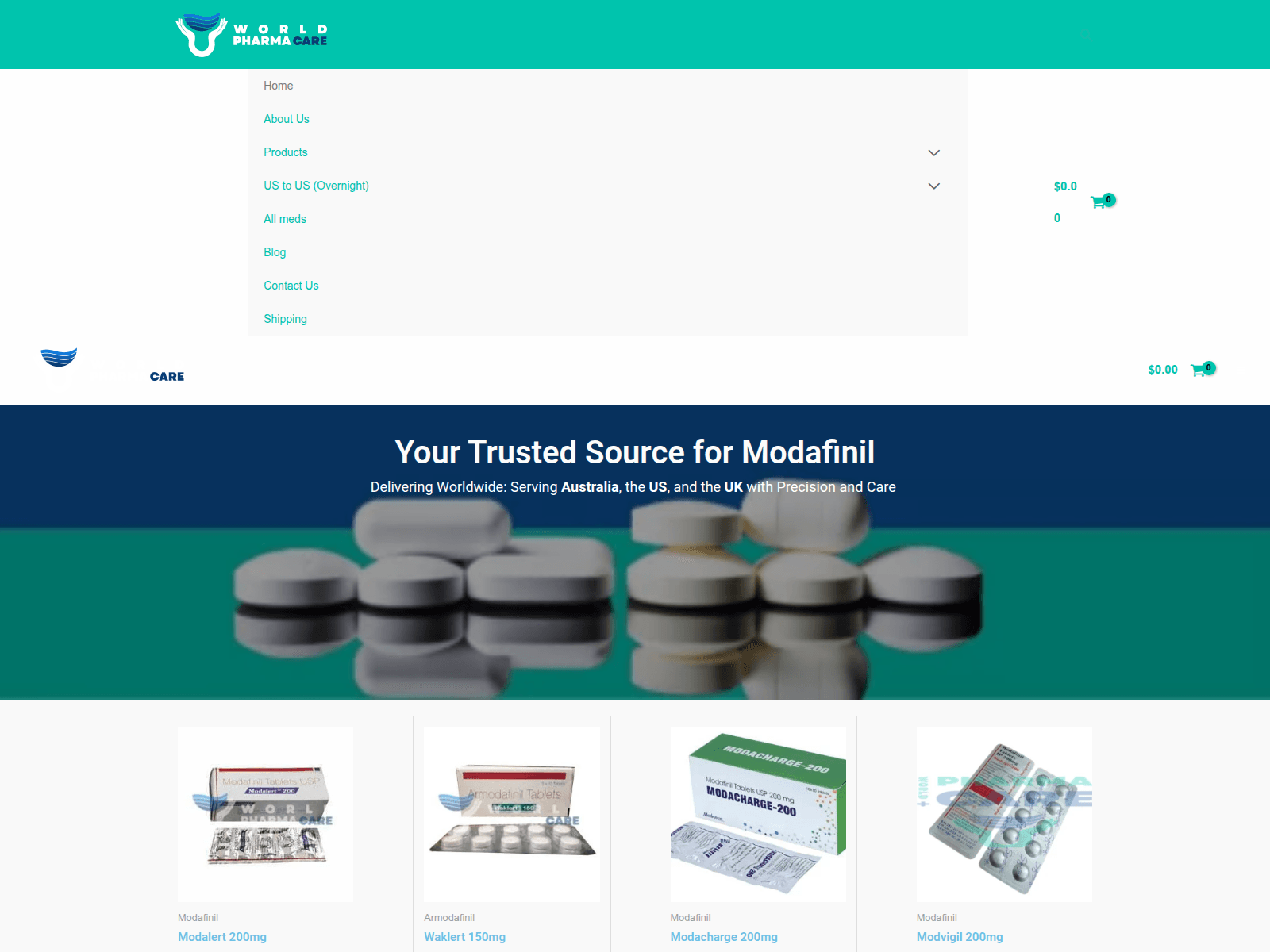 Screenshot von worldpharmacares.net
