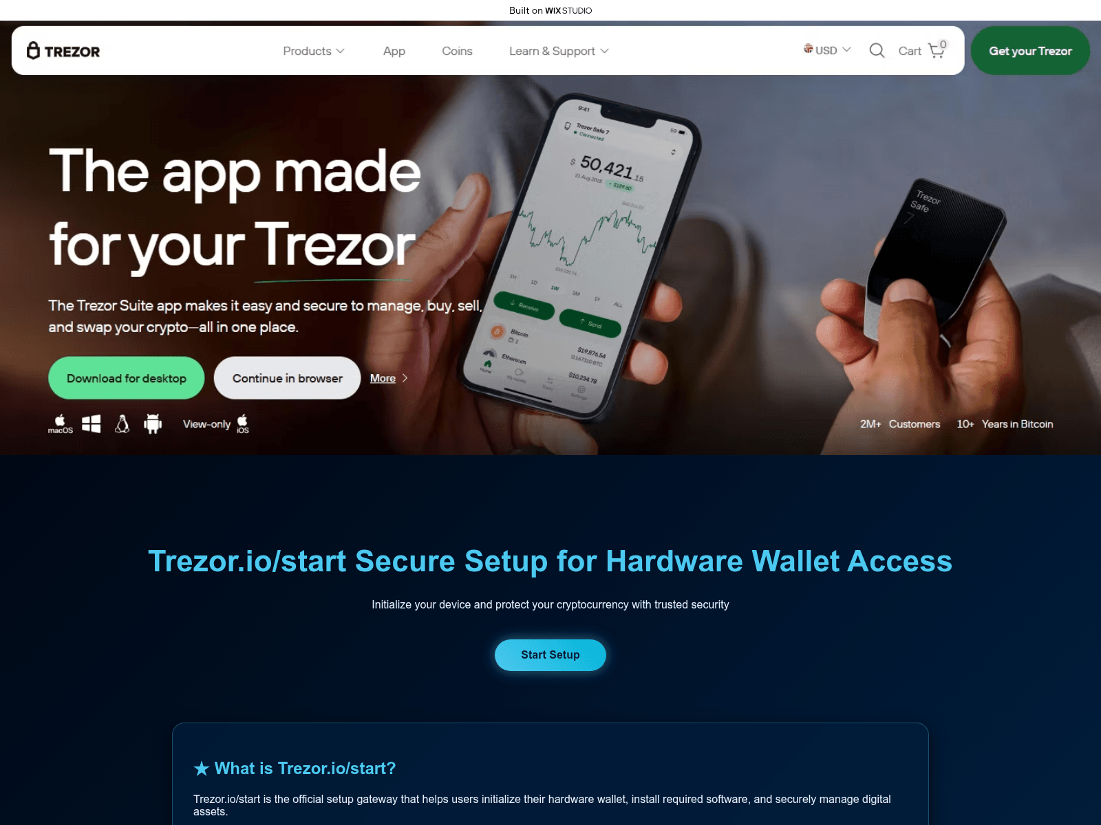 Screenshot of started-trazerget.wixstudio.com