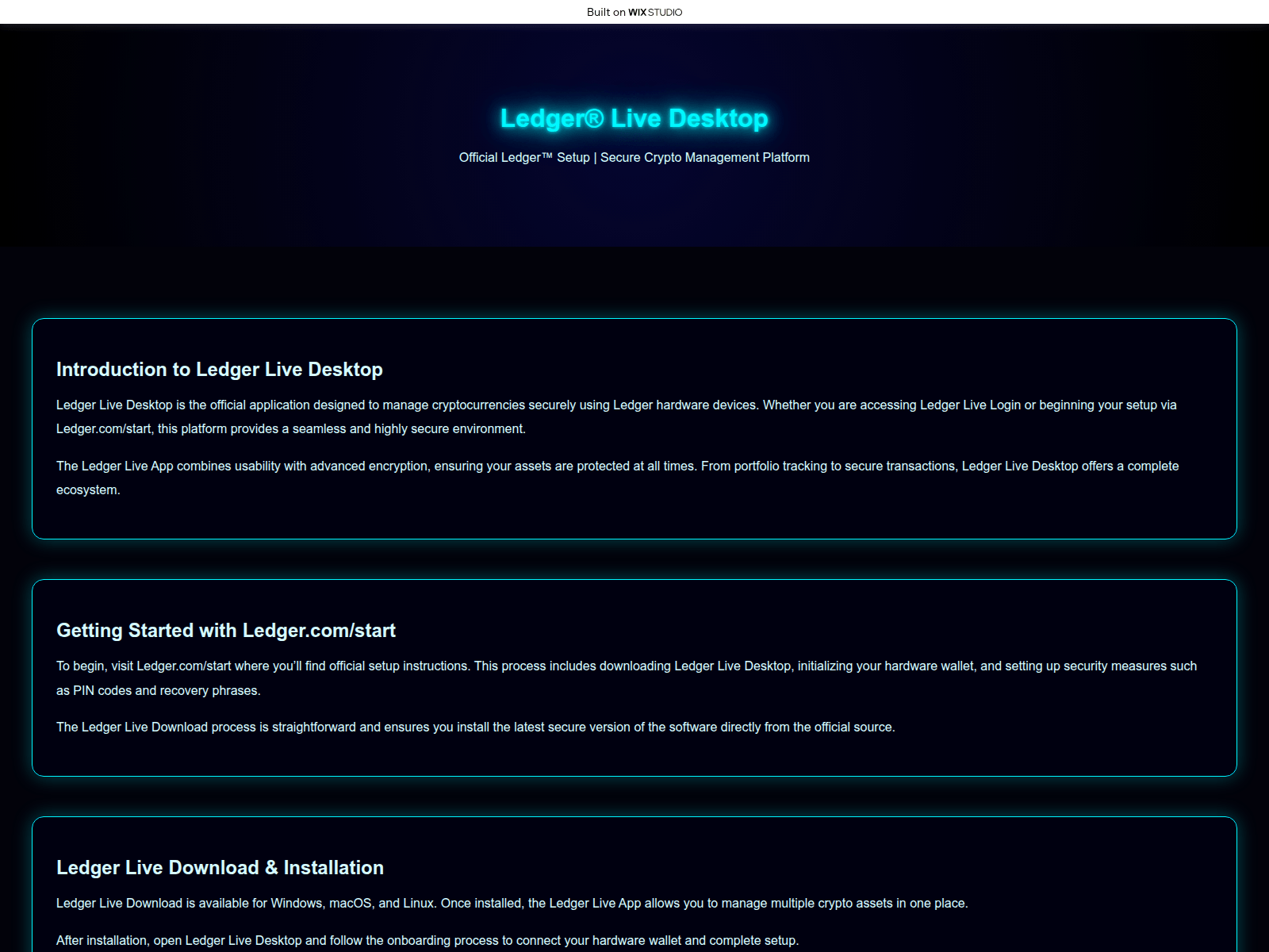 Screenshot of desktopldgr.wixstudio.com