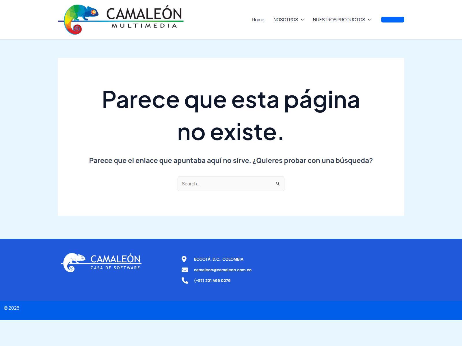 Знімок екрана camaleon.com.co