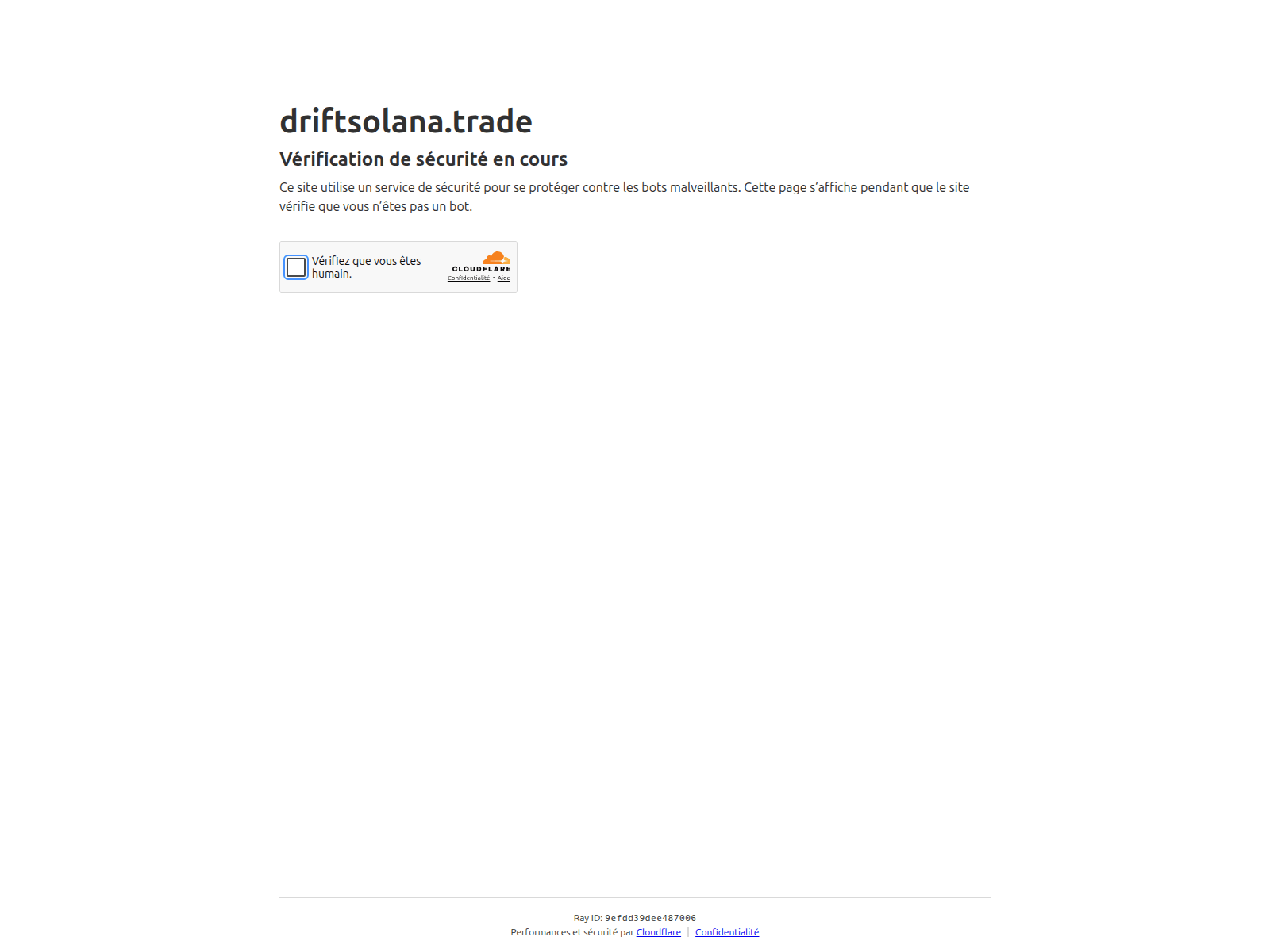 Screenshot di driftsolana.trade