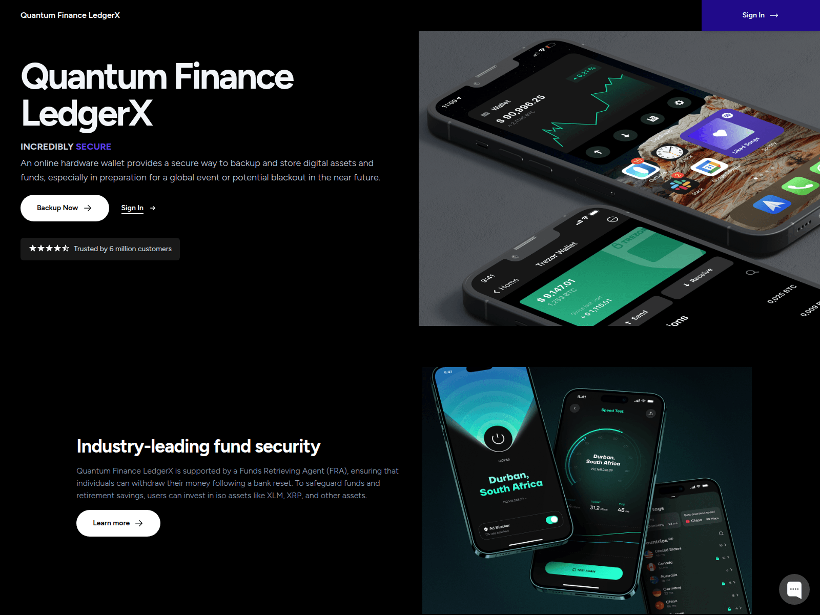 Screenshot of quantumfinanceledgerx.com
