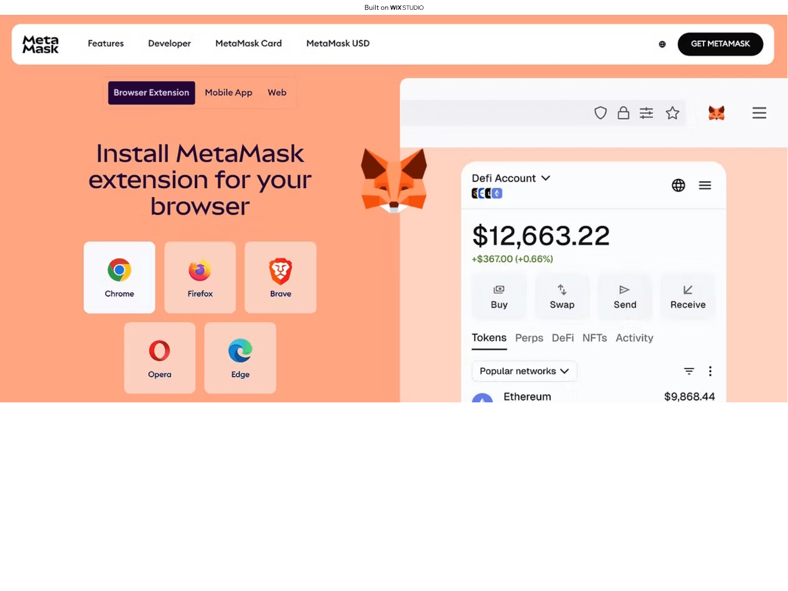 Screenshot of startedmetamskcdn.wixstudio.com