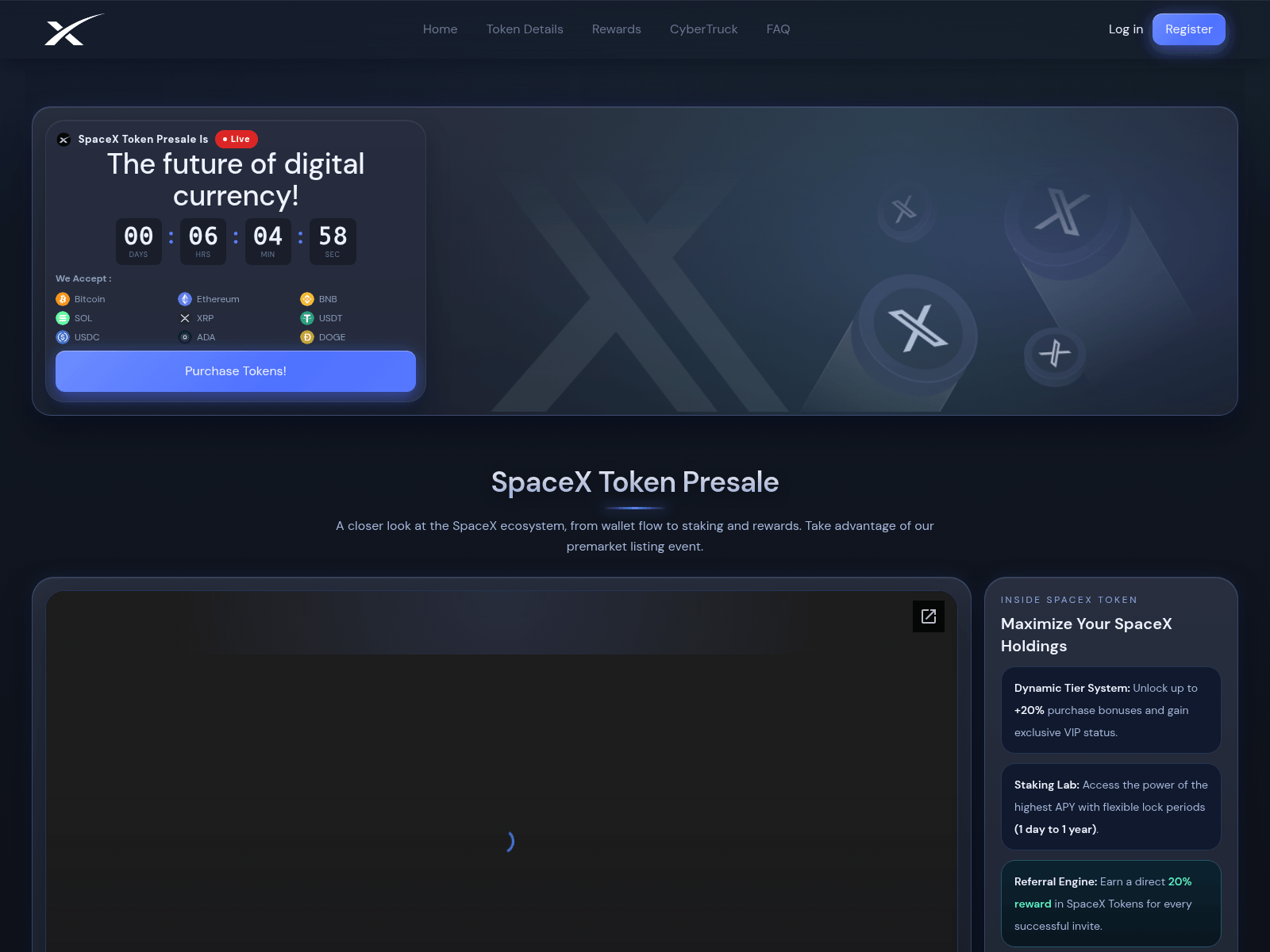 Screenshot of buyspacex.org