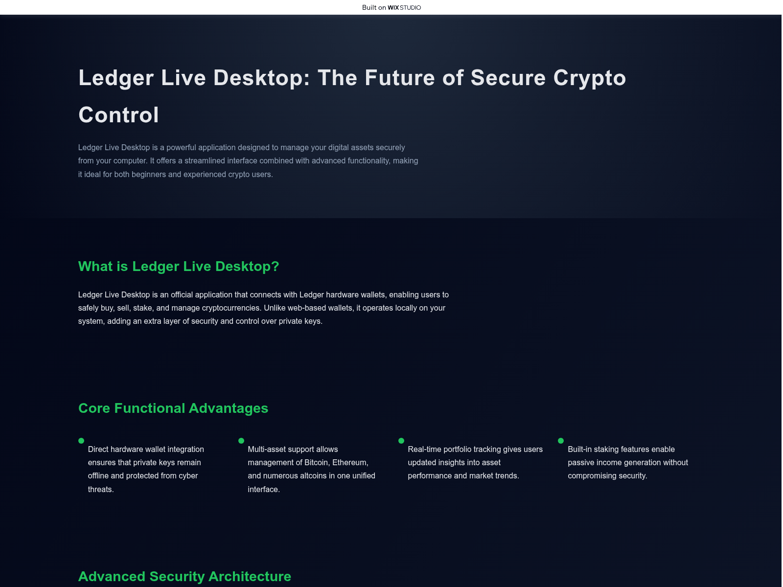 的截图 started-ldgerdesktop.wixstudio.com