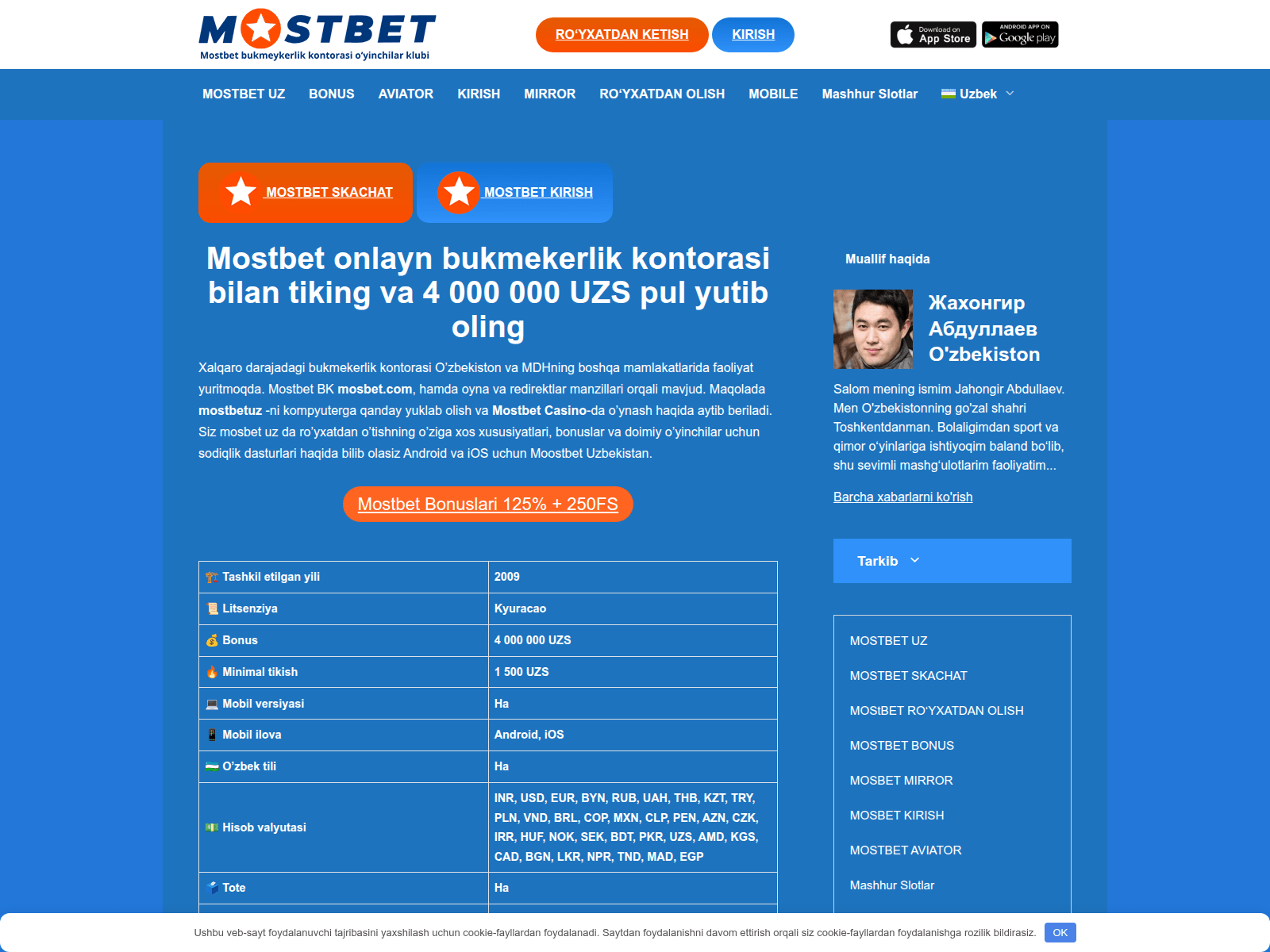 Captura de tela de mostbet-uz-kirish-mostbet.com