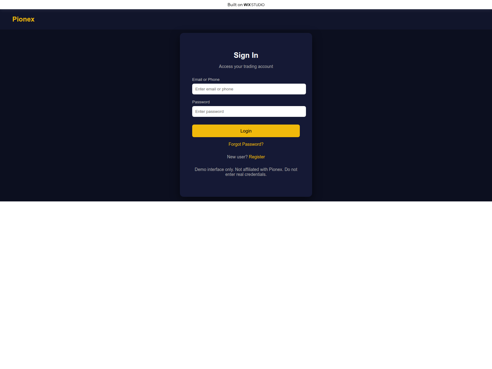 的截图 pionext-logi.wixstudio.com