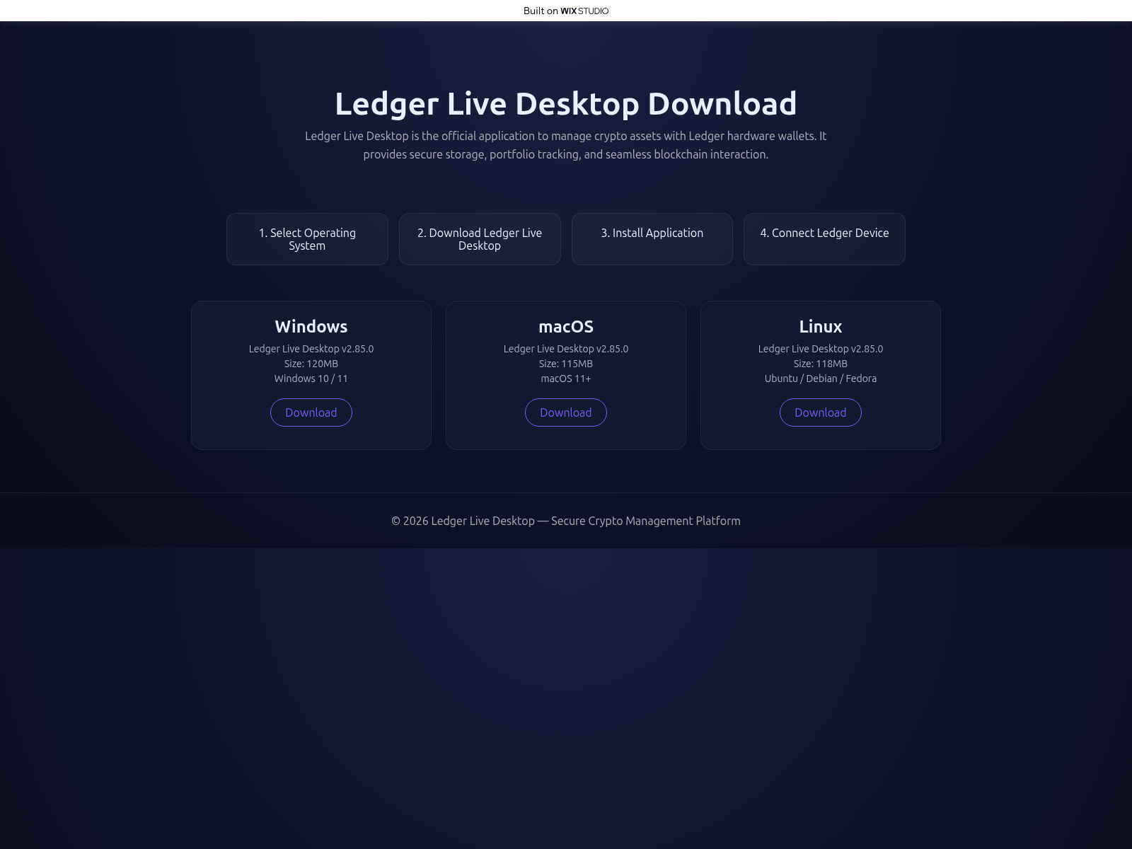 Screenshot of build-desktop.wixstudio.com