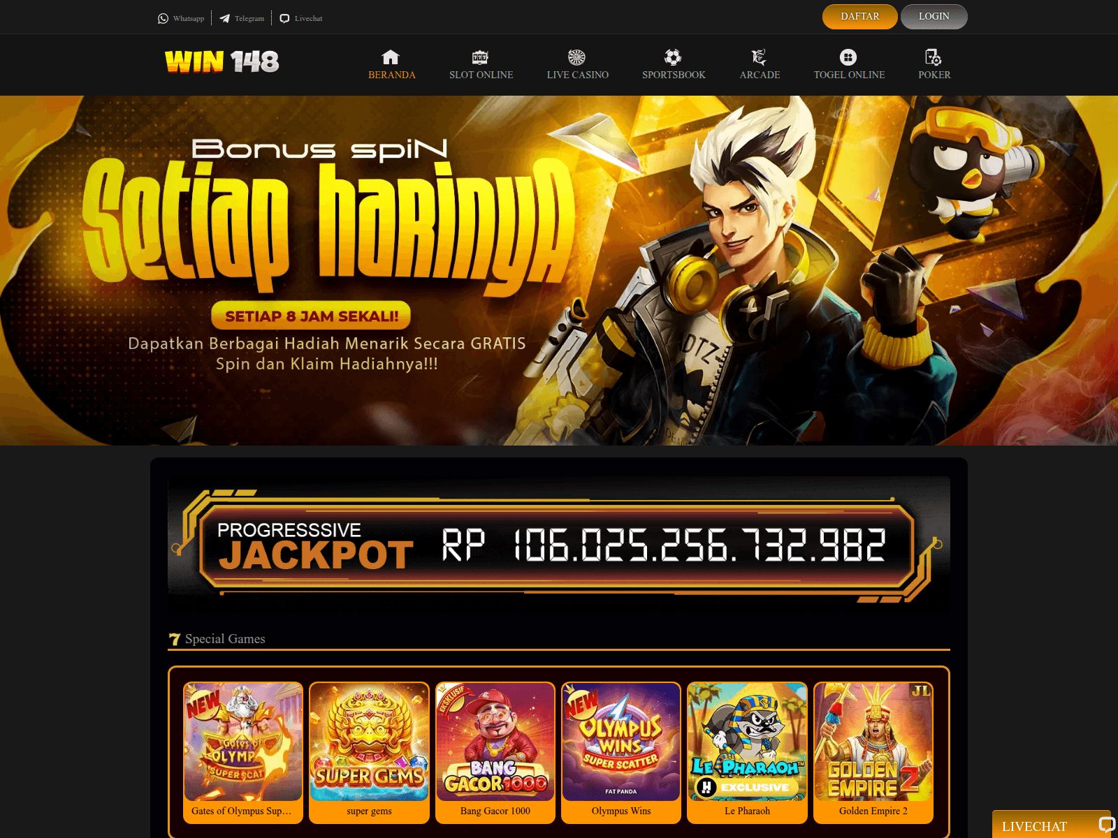 Screenshot of win148.org