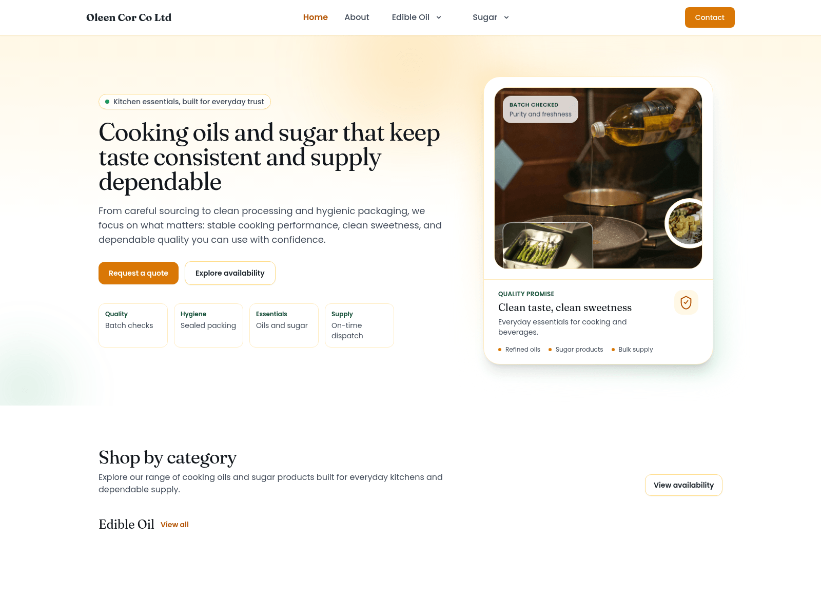 Screenshot von oleencorcoltd.com