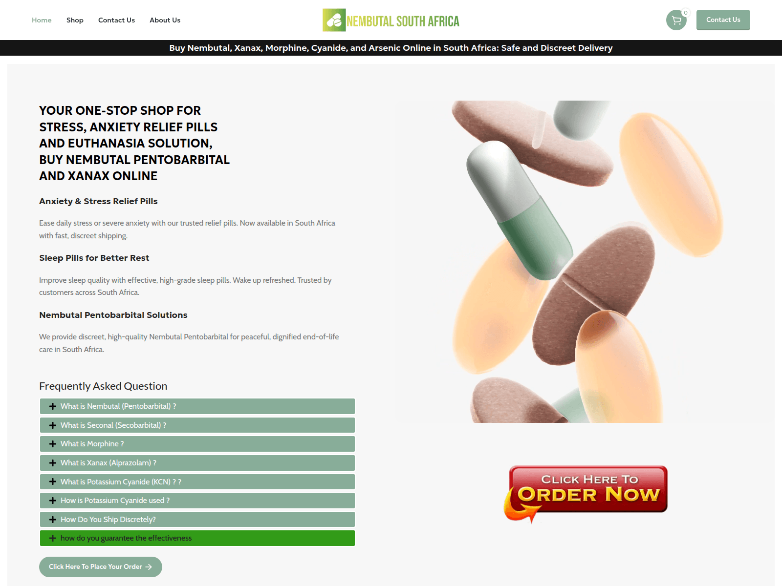 Screenshot von nembutalsouthafrica.org
