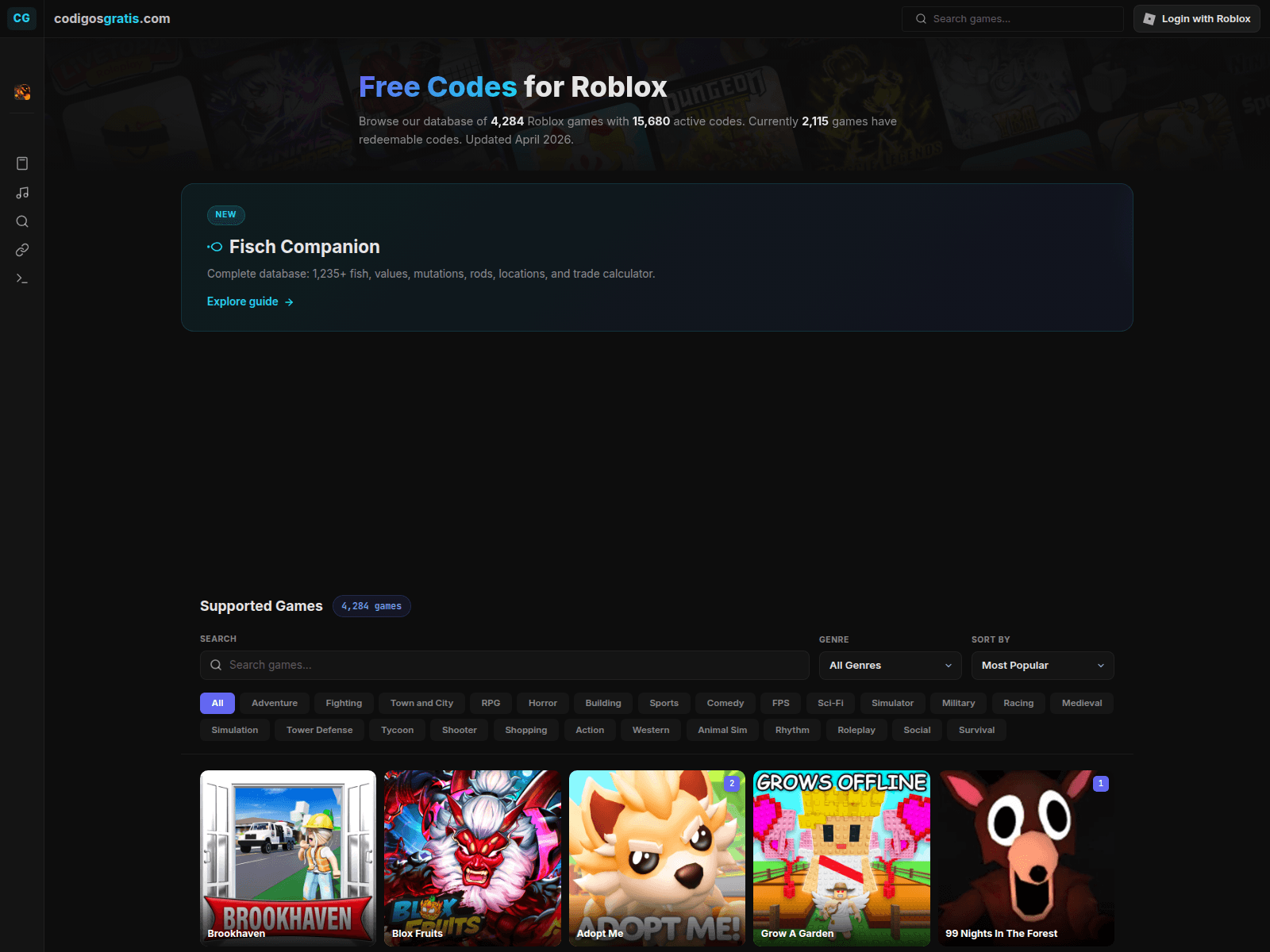 Screenshot of codigos-gratis.com