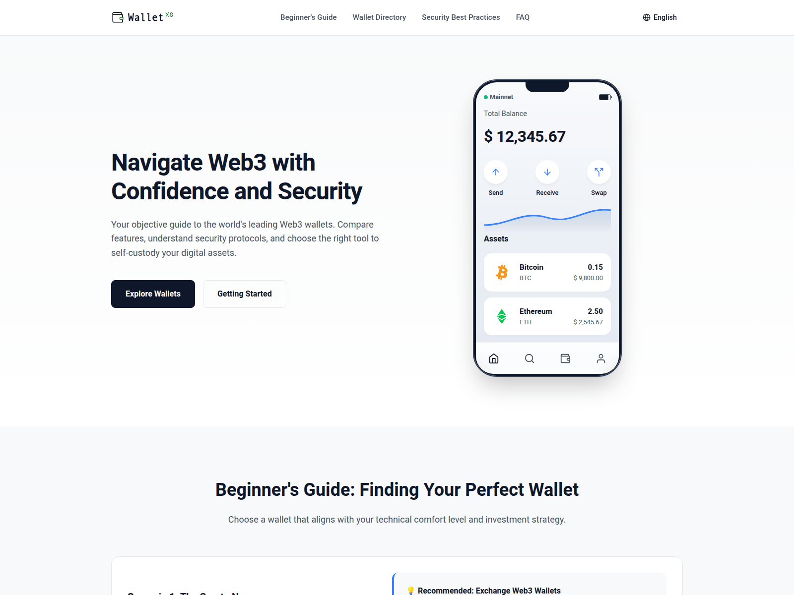 Screenshot of walletx8.com