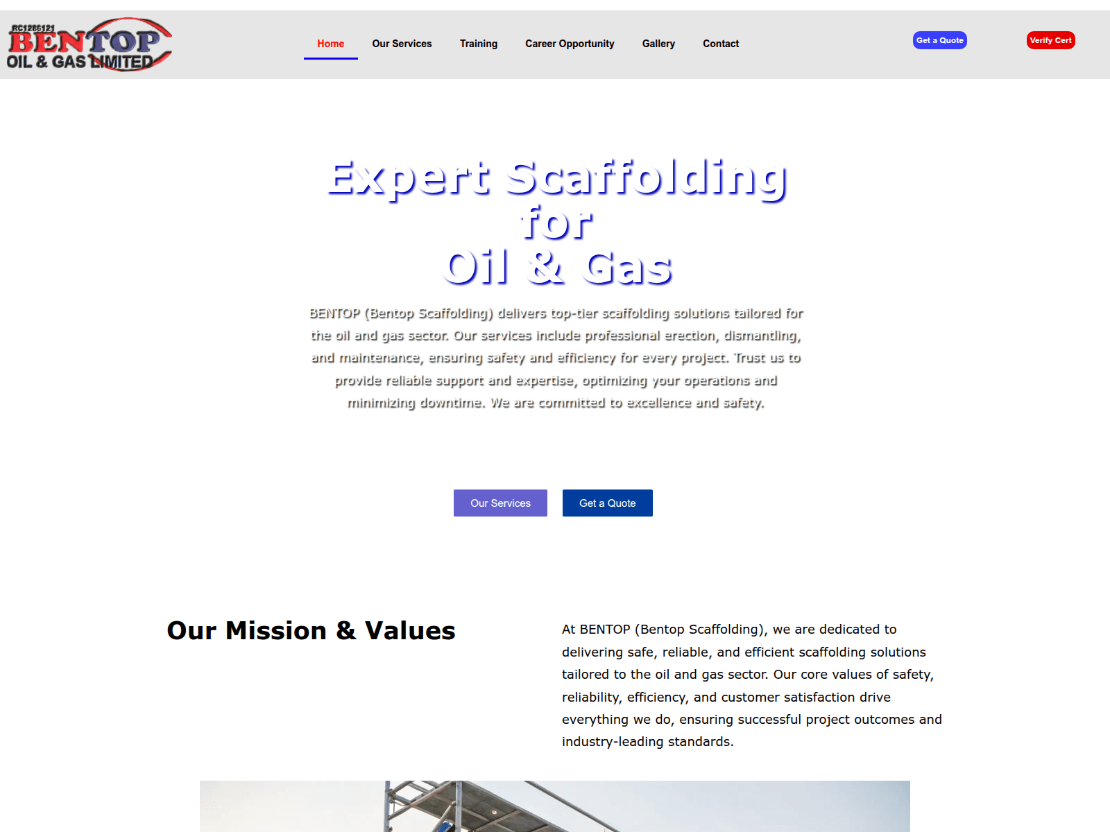 Screenshot of bentop.com.ng