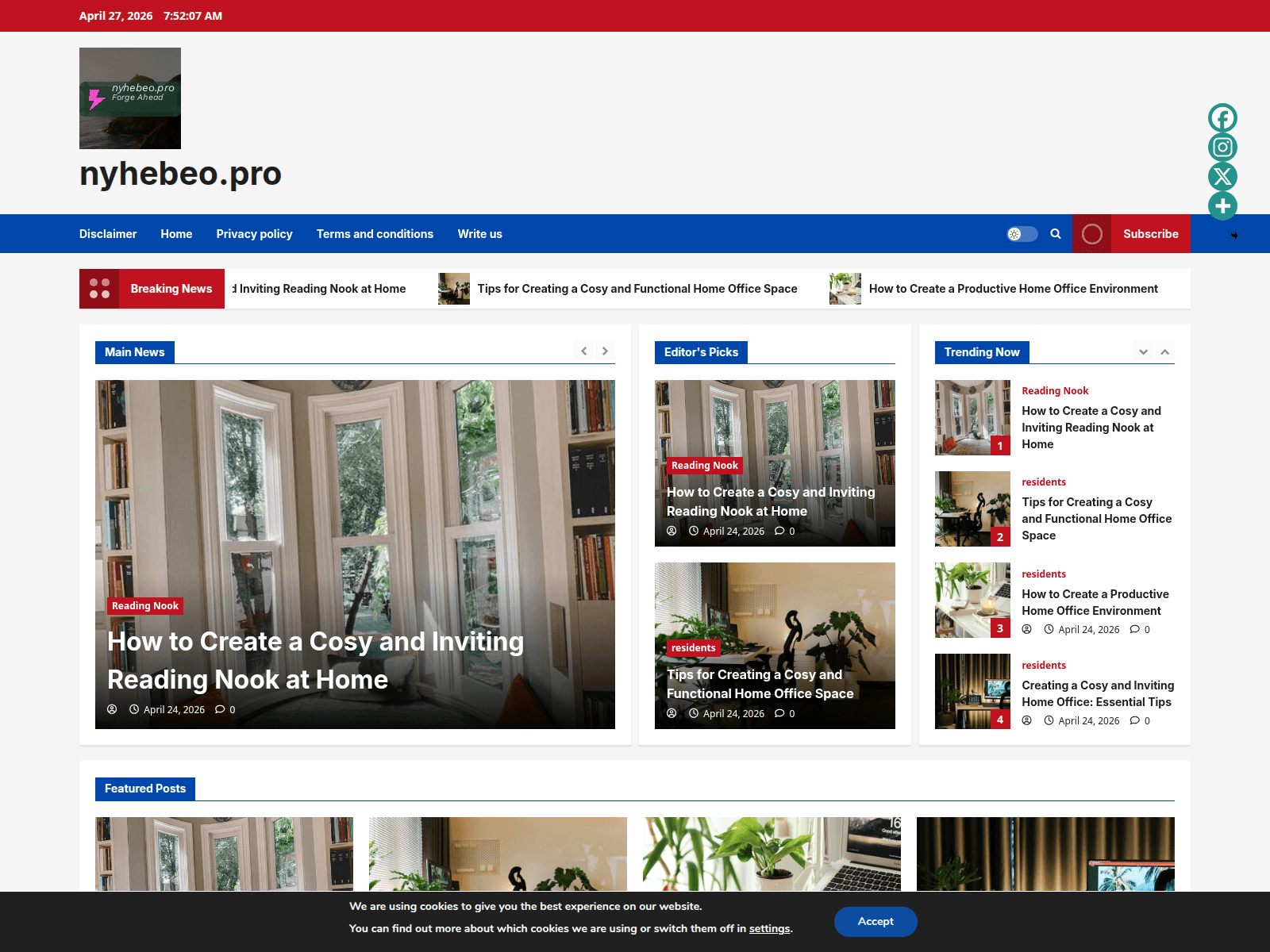 Screenshot of nyhebeo.pro